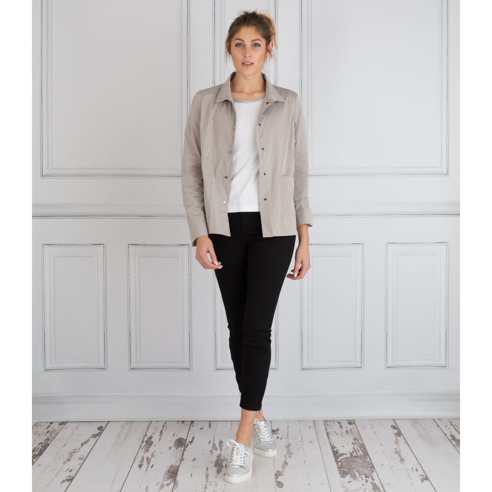 Riani Water Resistant Jacket With Dip Back Pearl Grey