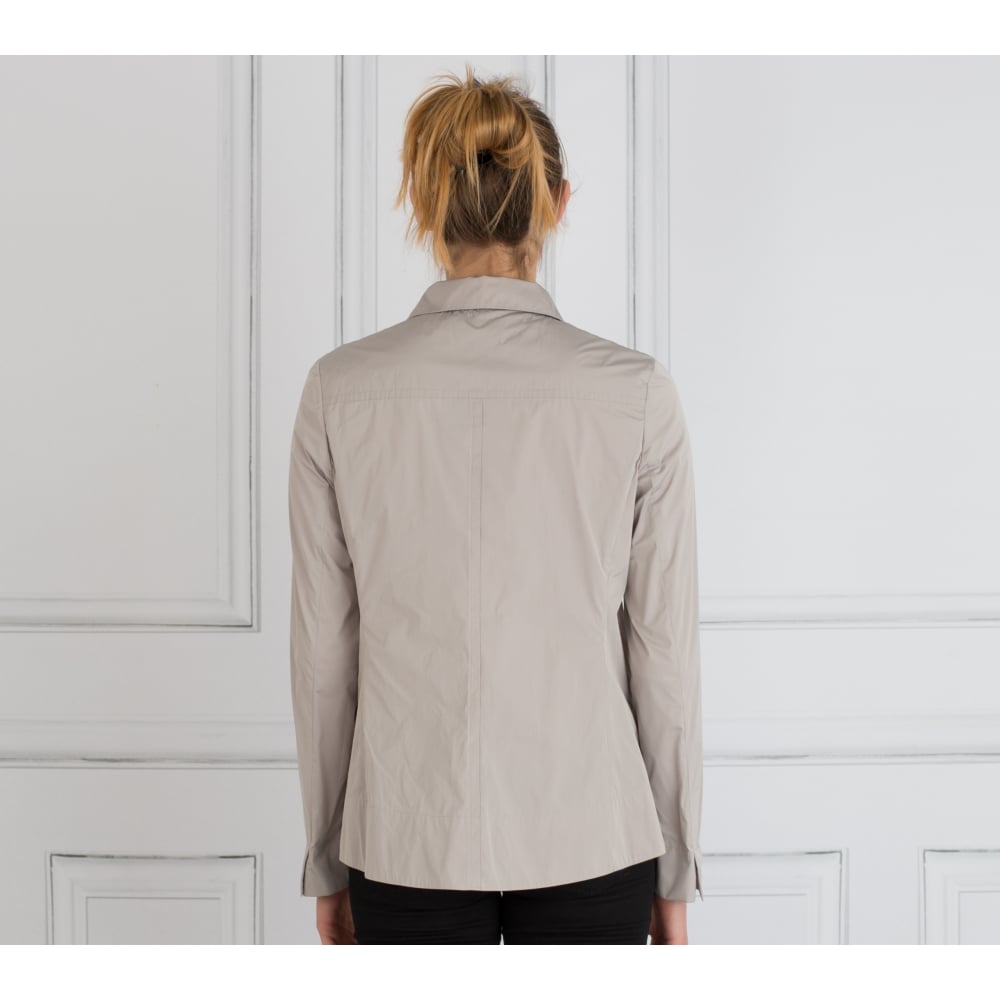 Riani Water Resistant Jacket With Dip Back Pearl Grey