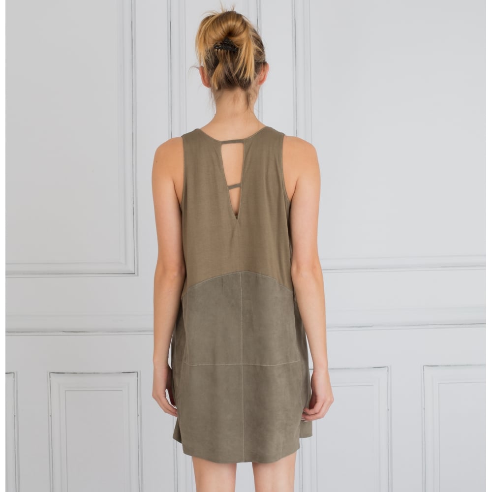 Max&Moi Suede Dress Khaki