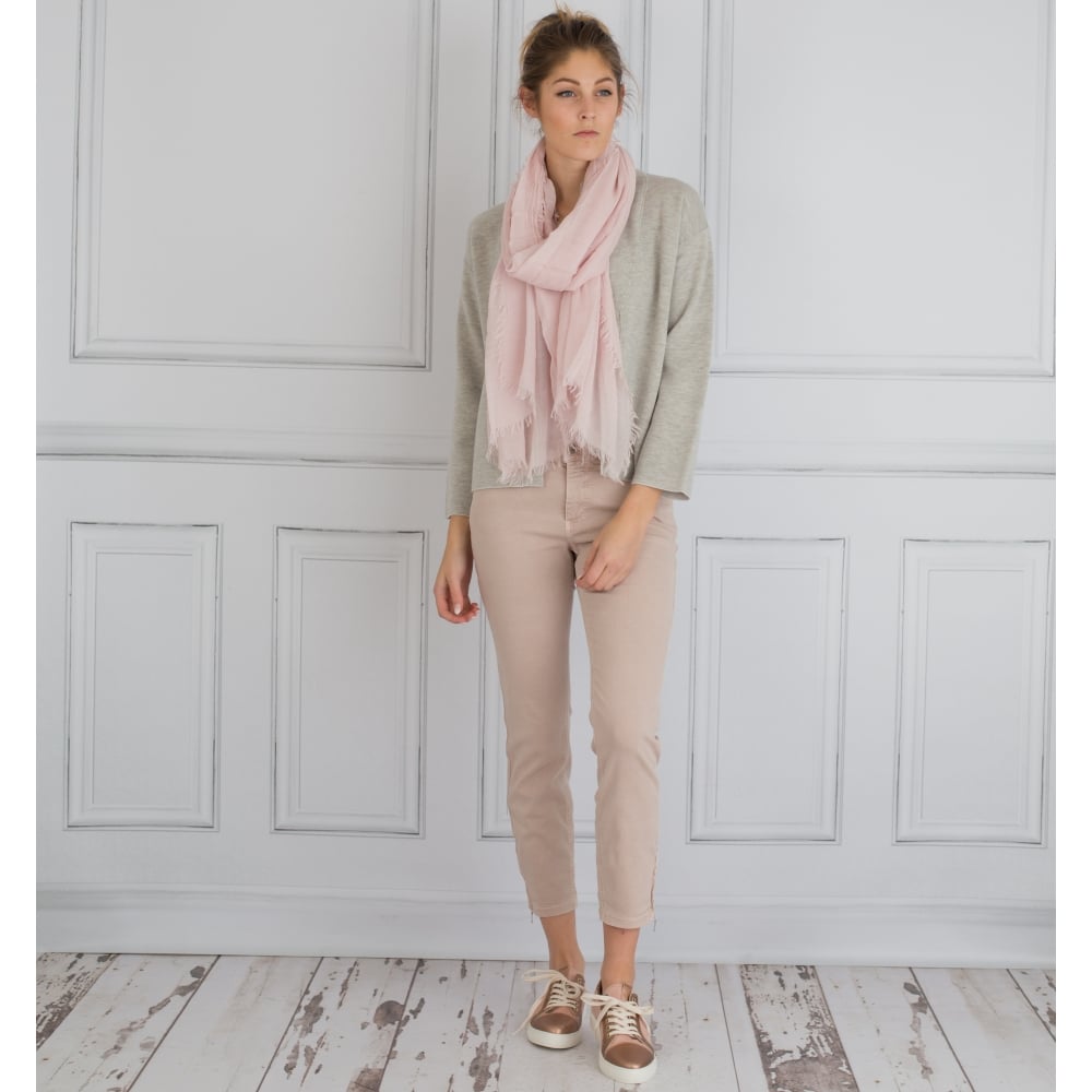 FFC One Button Marl Jacket With Stripe Lining Grey