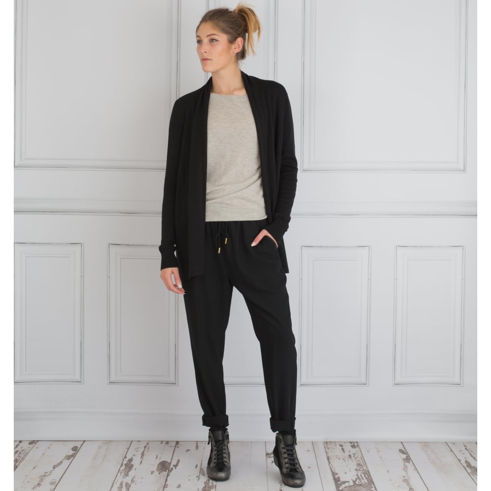 FFC Slash Neck Loose Bodied Wool Cashmere Jumper Grey Marl