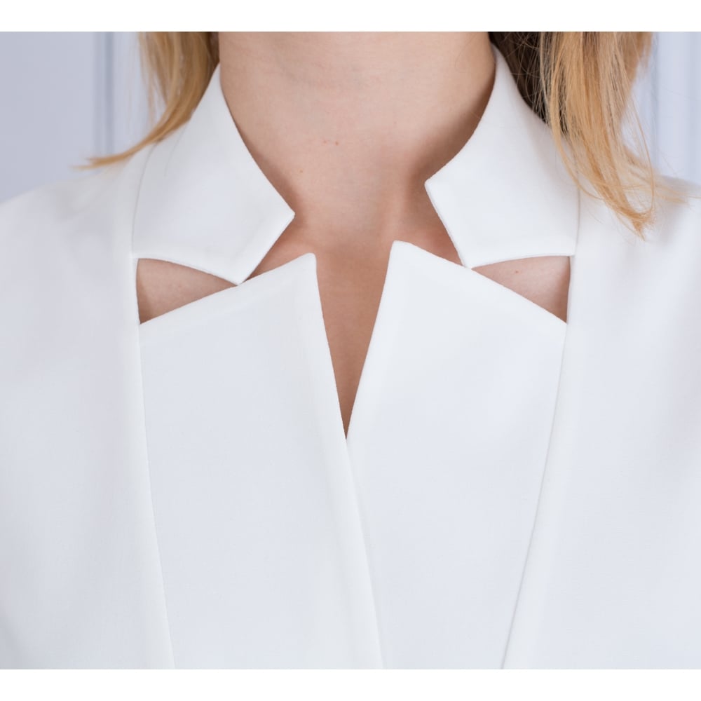 D.Exterior Sleeveless Wide Leg Tailored Jumpsuit Black & White