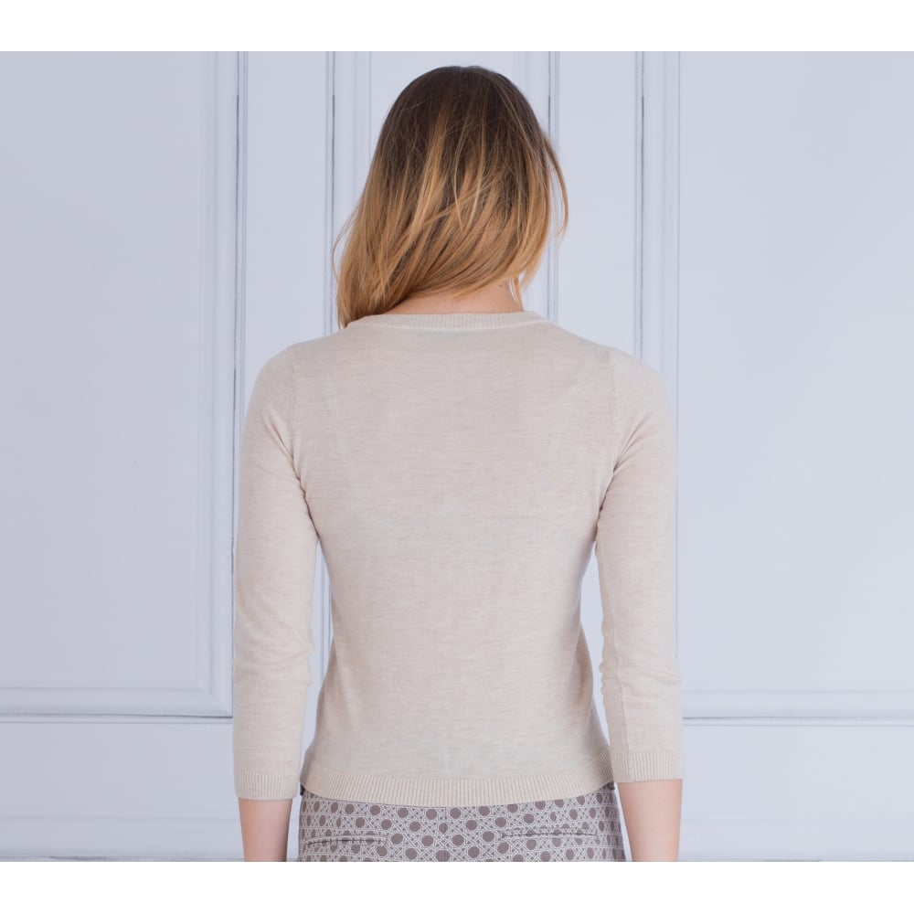 FFC Round Neck Short Bodied Jumper Beige