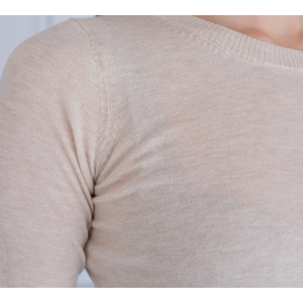 FFC Round Neck Short Bodied Jumper Beige