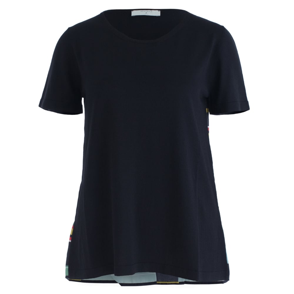 Beatrice B Pleat Back Jumper Black/Red/Mustard