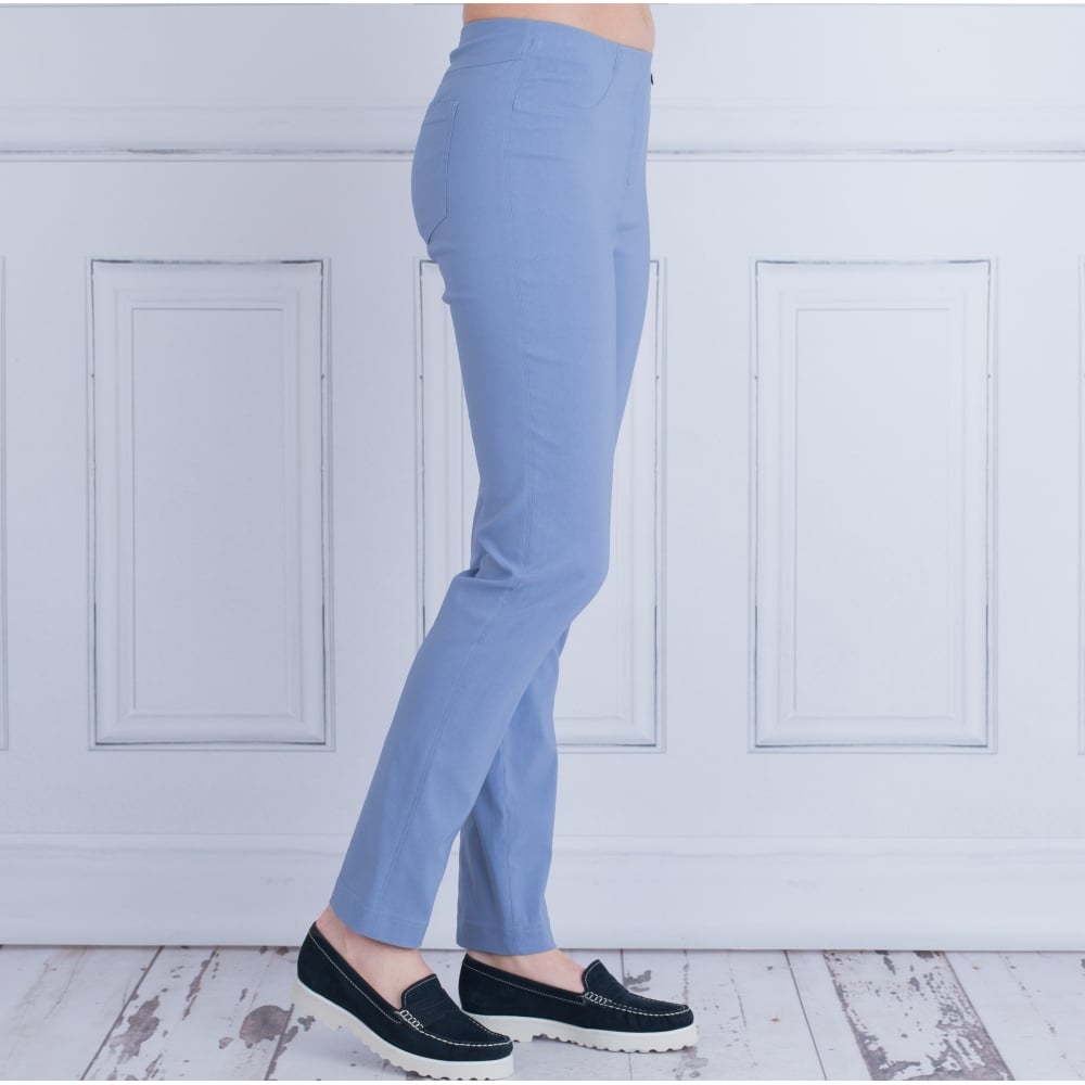 Robell Bella 78Cm Slim Leg Trouser Light Blue 51559 5499
