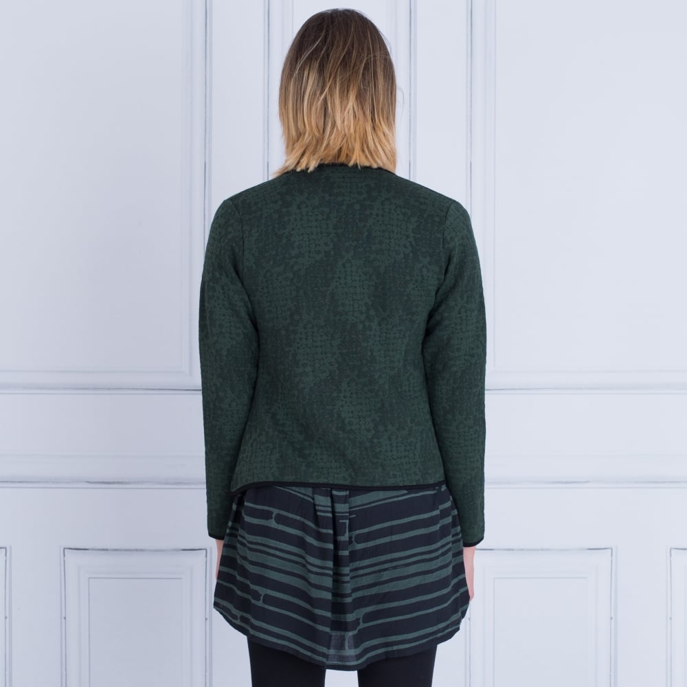 Masai Iri Jersey Jacket With Contrast Lining Black/Green