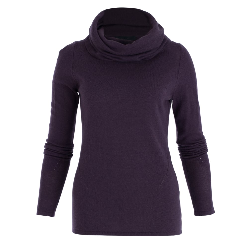 FFC Soft Cowl Neck Fitted Jumper Plum
