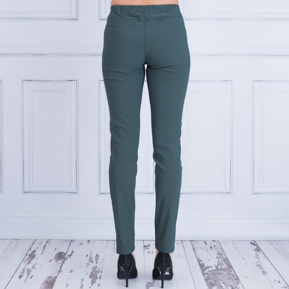 Masai Pearl Bengaleen Trousers With Vertical Ankle Zip In Green