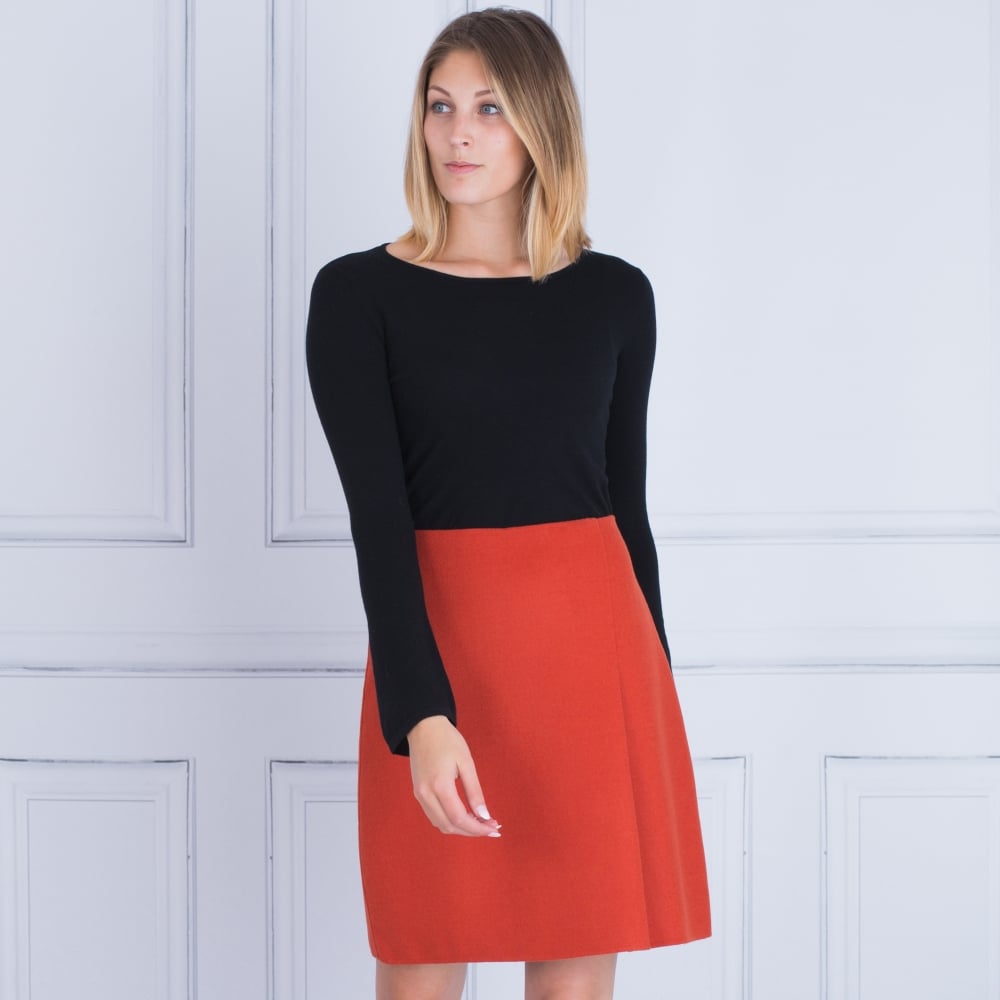 Weekend By Maxmara Palanca Asymmetrical Pleat Skirt Red
