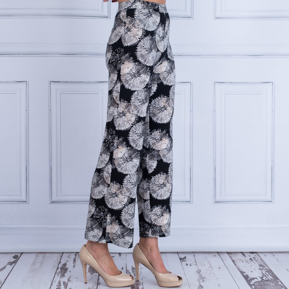 Ilse Jacobsen Dandelion Print Palazzo Pant Black/White