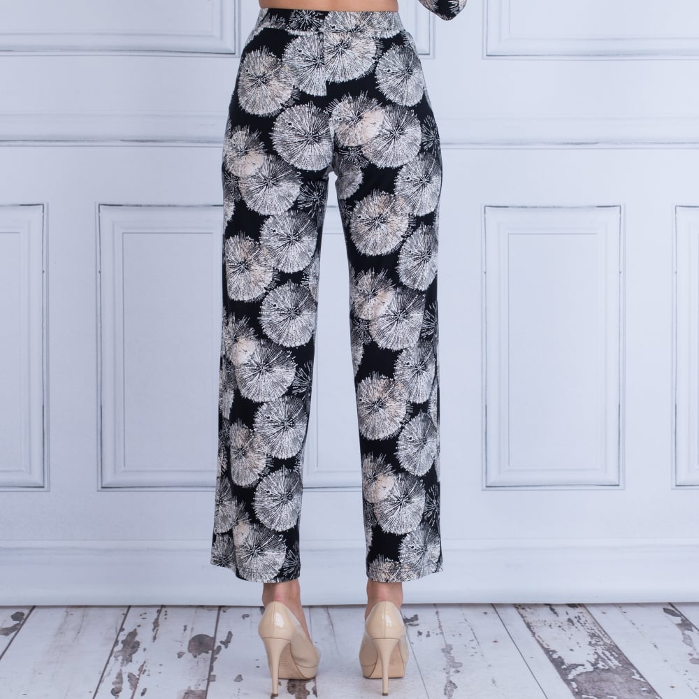Ilse Jacobsen Dandelion Print Palazzo Pant Black/White