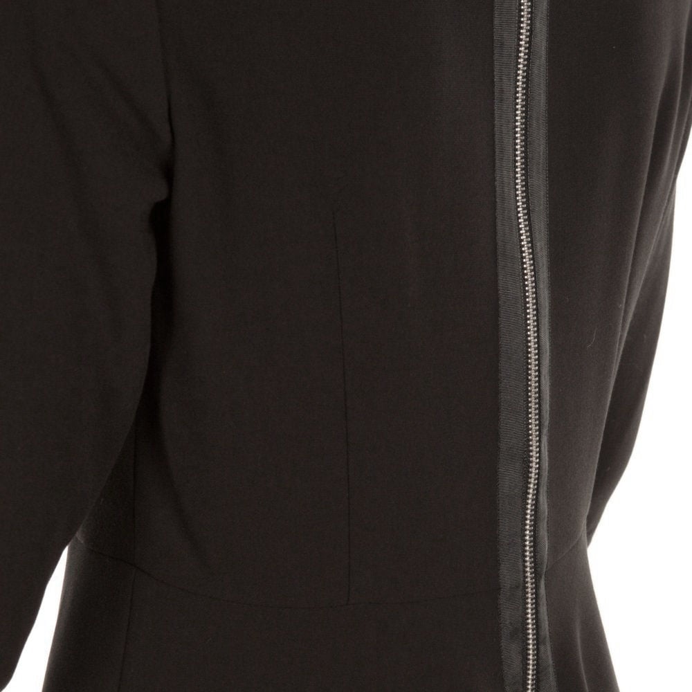 Sand Skater Dress With Back Zip Black