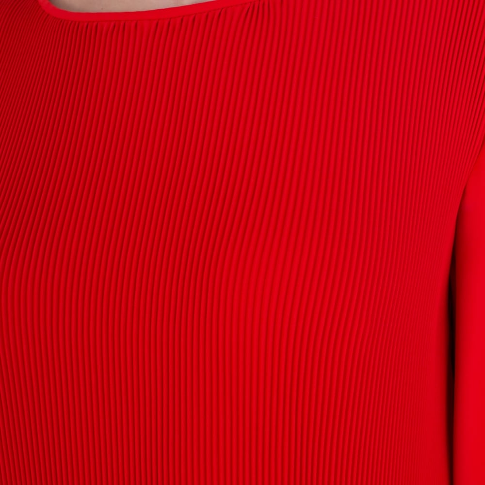 Marc Cain Pleat Dress Red