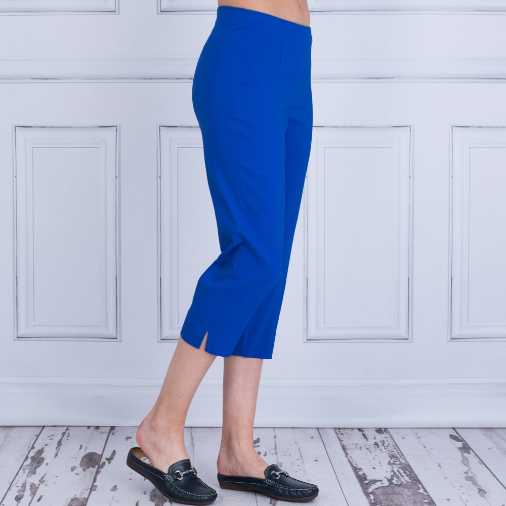 Robell Marie 07 55Cm Cropped Trouser Cobalt Blue