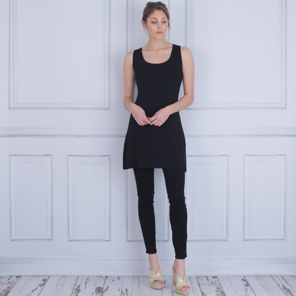 Masai Heat Scoop Neck A-Shape Tunic Vest Black