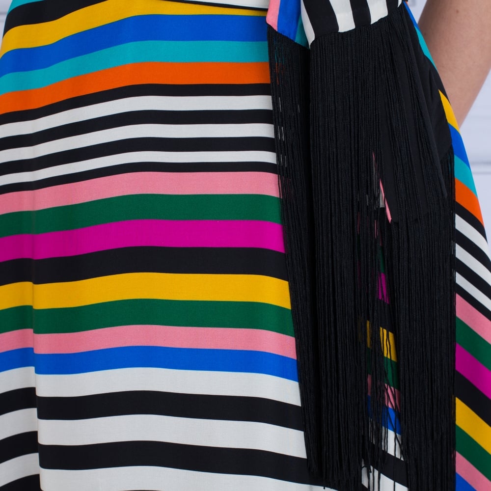 Beatrice B Stripe Maxi With Scarf Multi