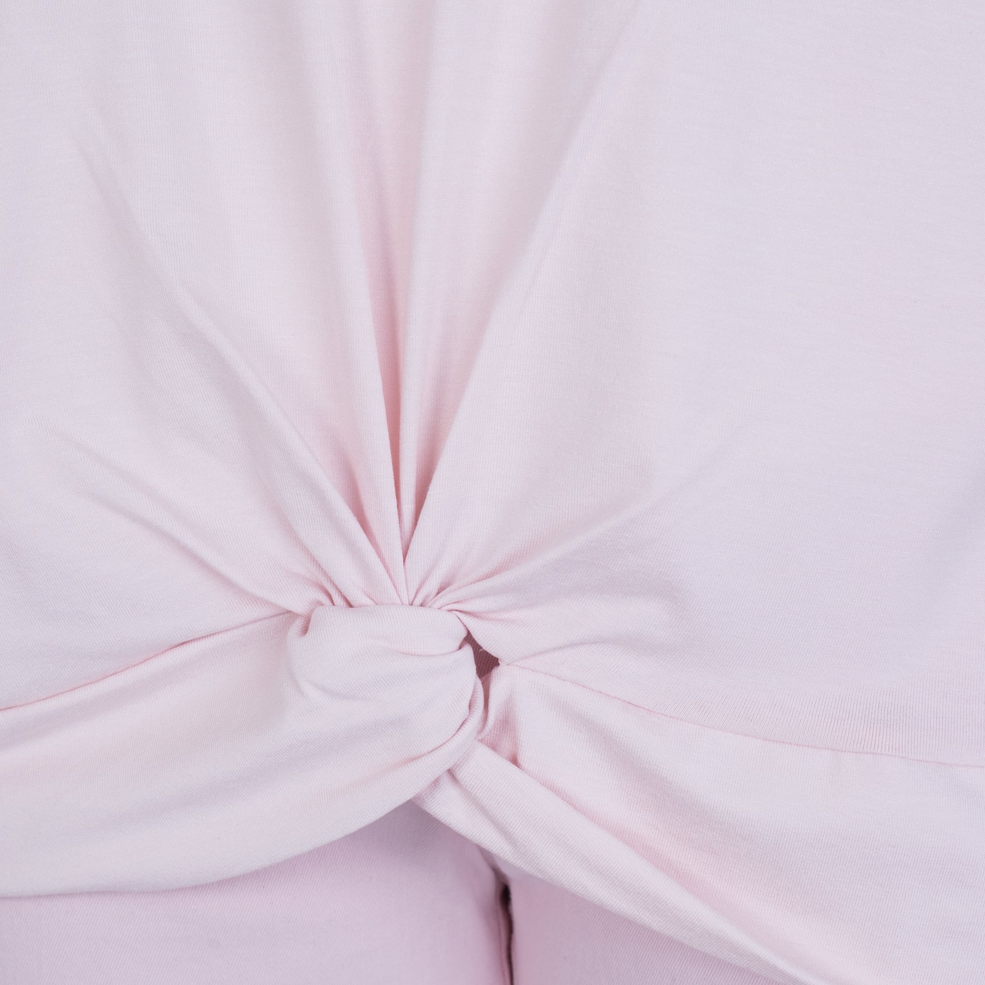 Masai Doritta Round Neck Bat Wing Knotted Front Top Baby Pink