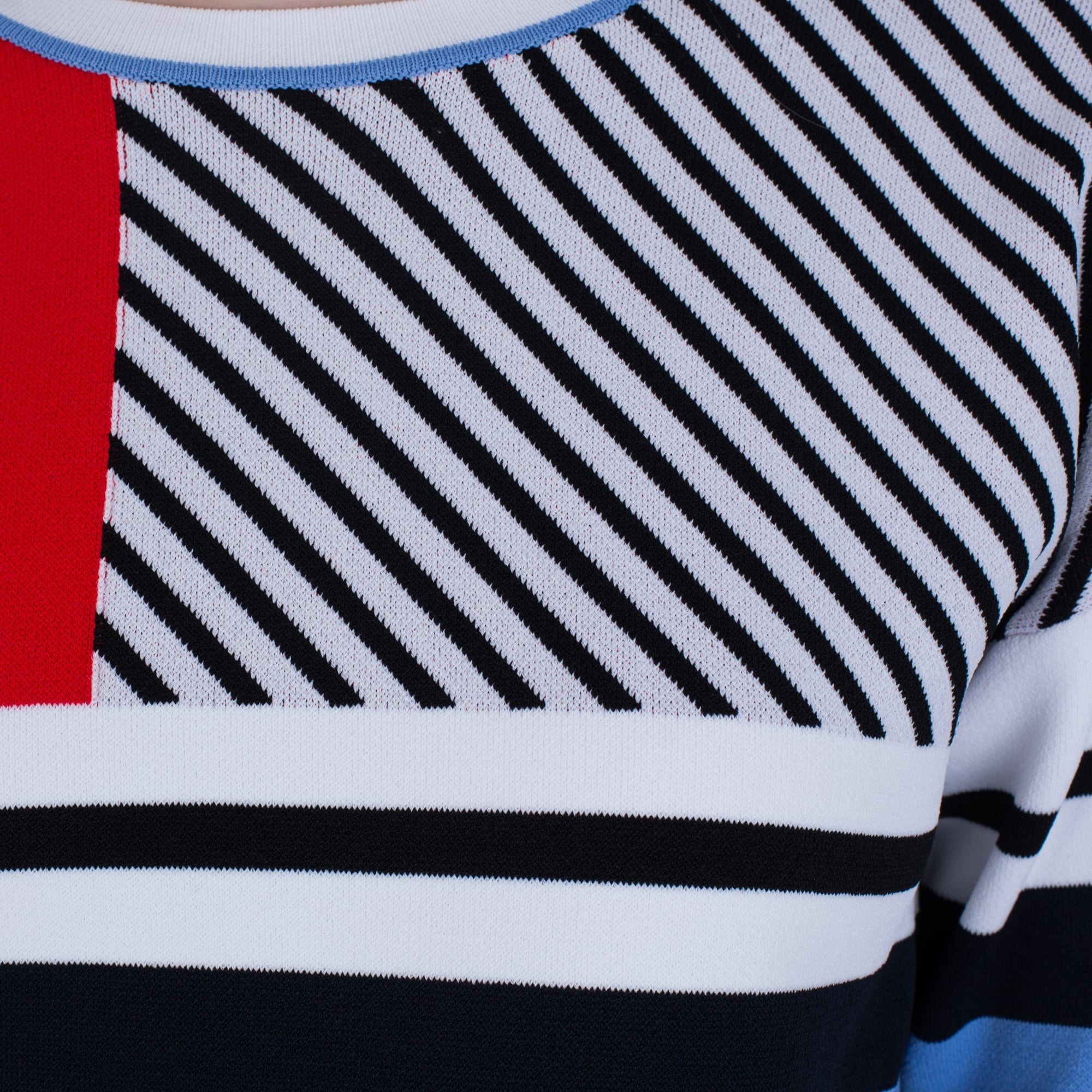 Tommy Hilfiger Pilaux Stripe Jumper White/Navy