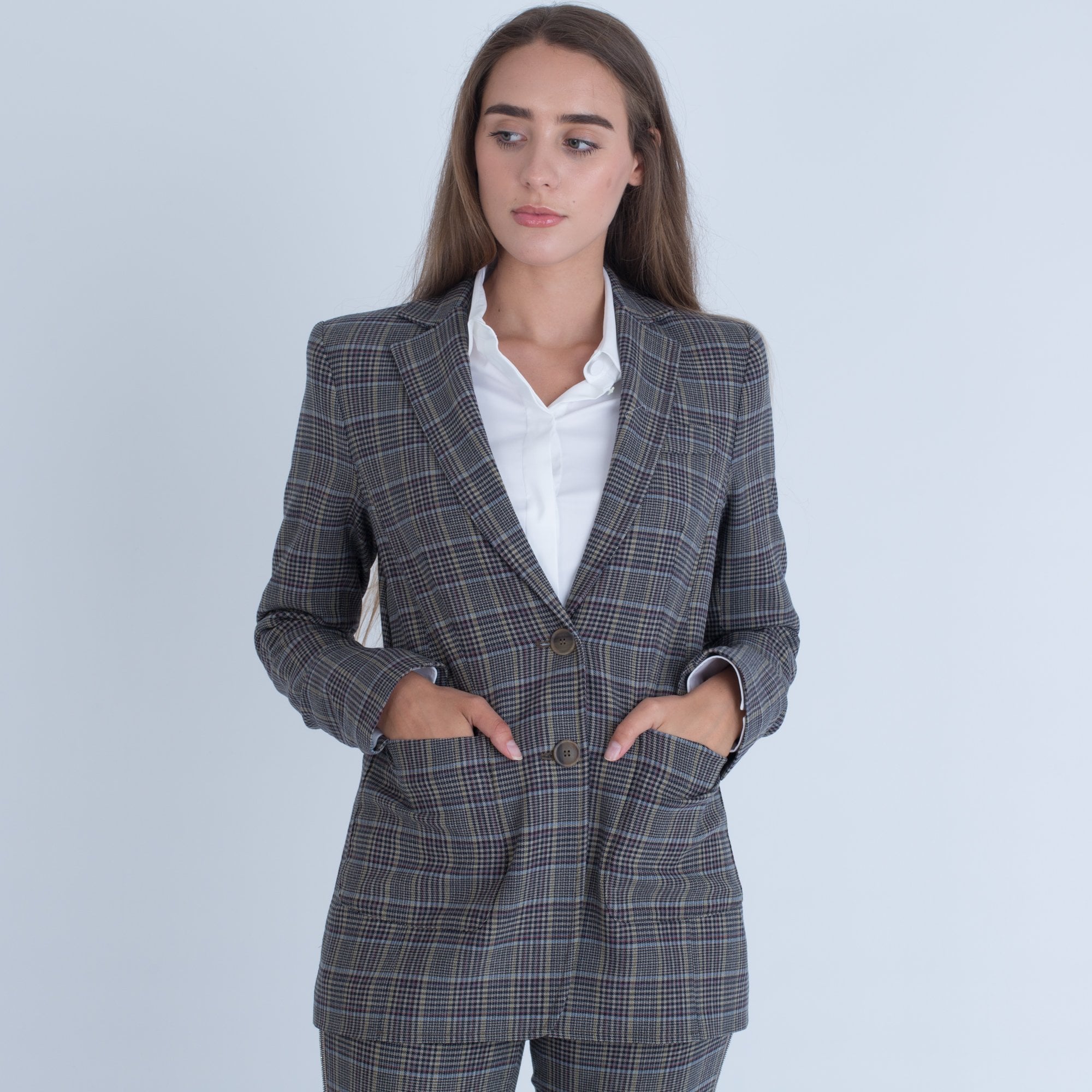 Riani Check Blazer Bronze Check