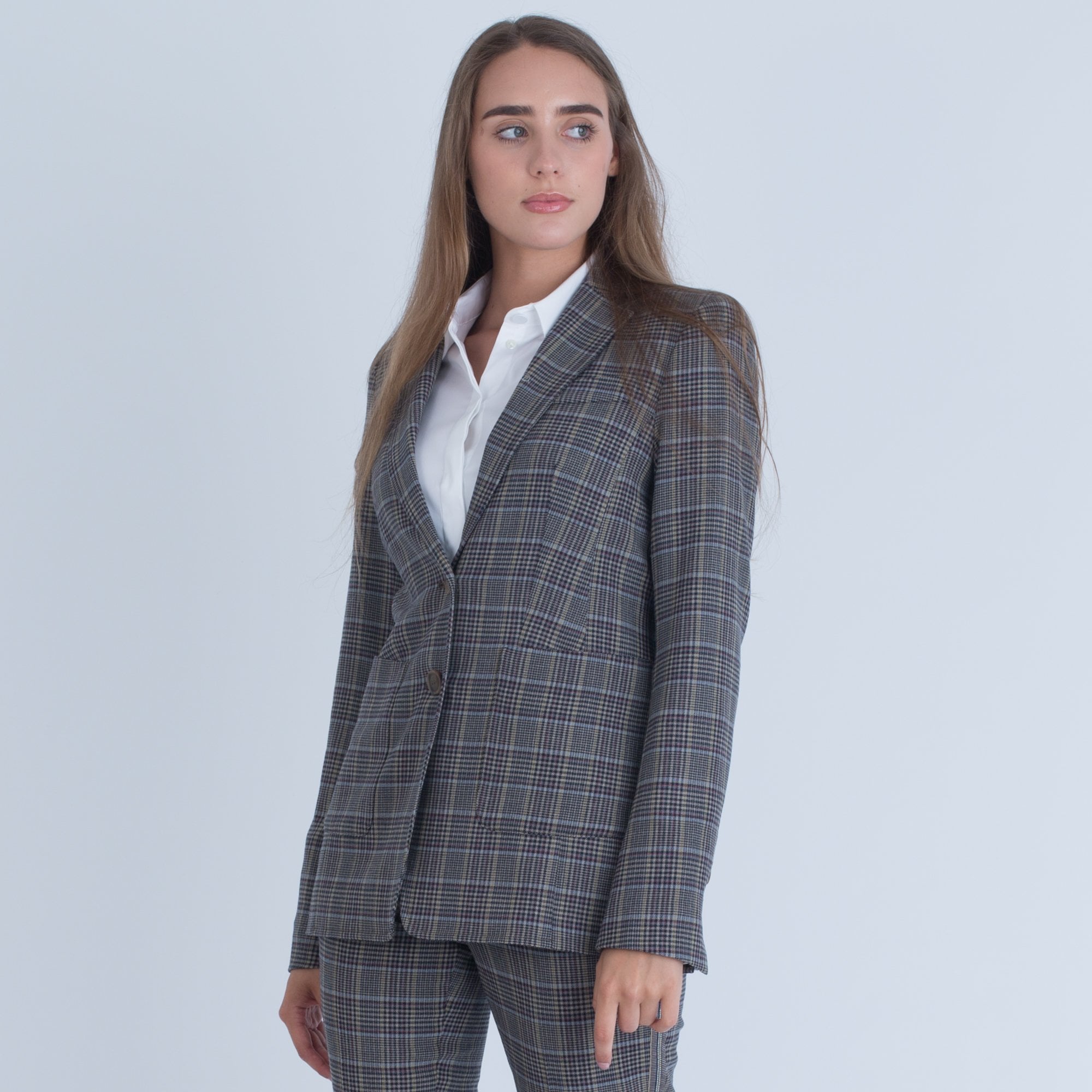 Riani Check Blazer Bronze Check