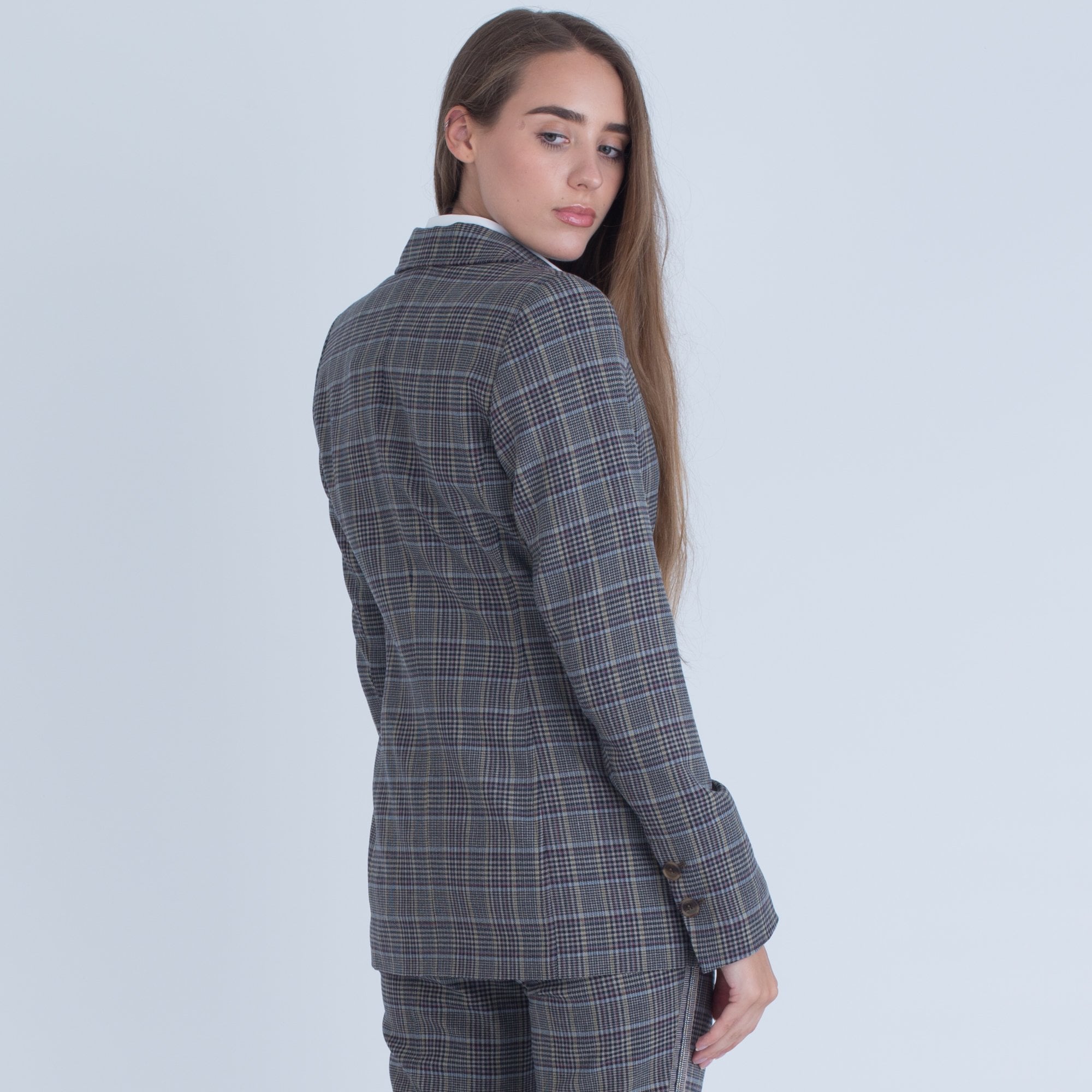 Riani Check Blazer Bronze Check