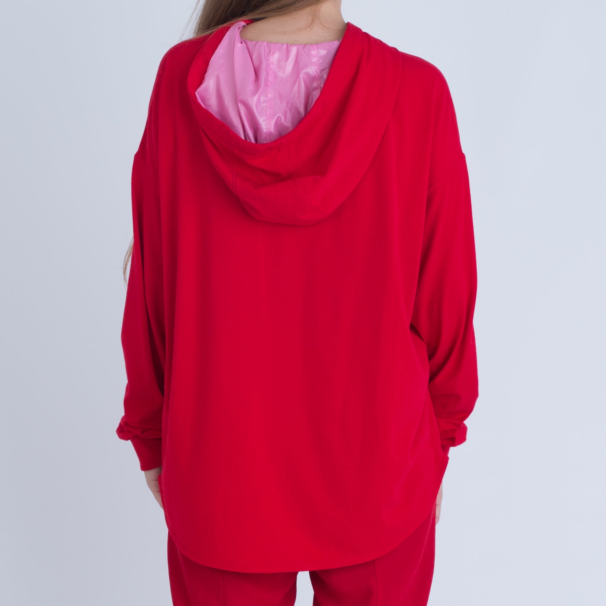 Marc Cain Game On Print Sweater With Elasticated Arm Red