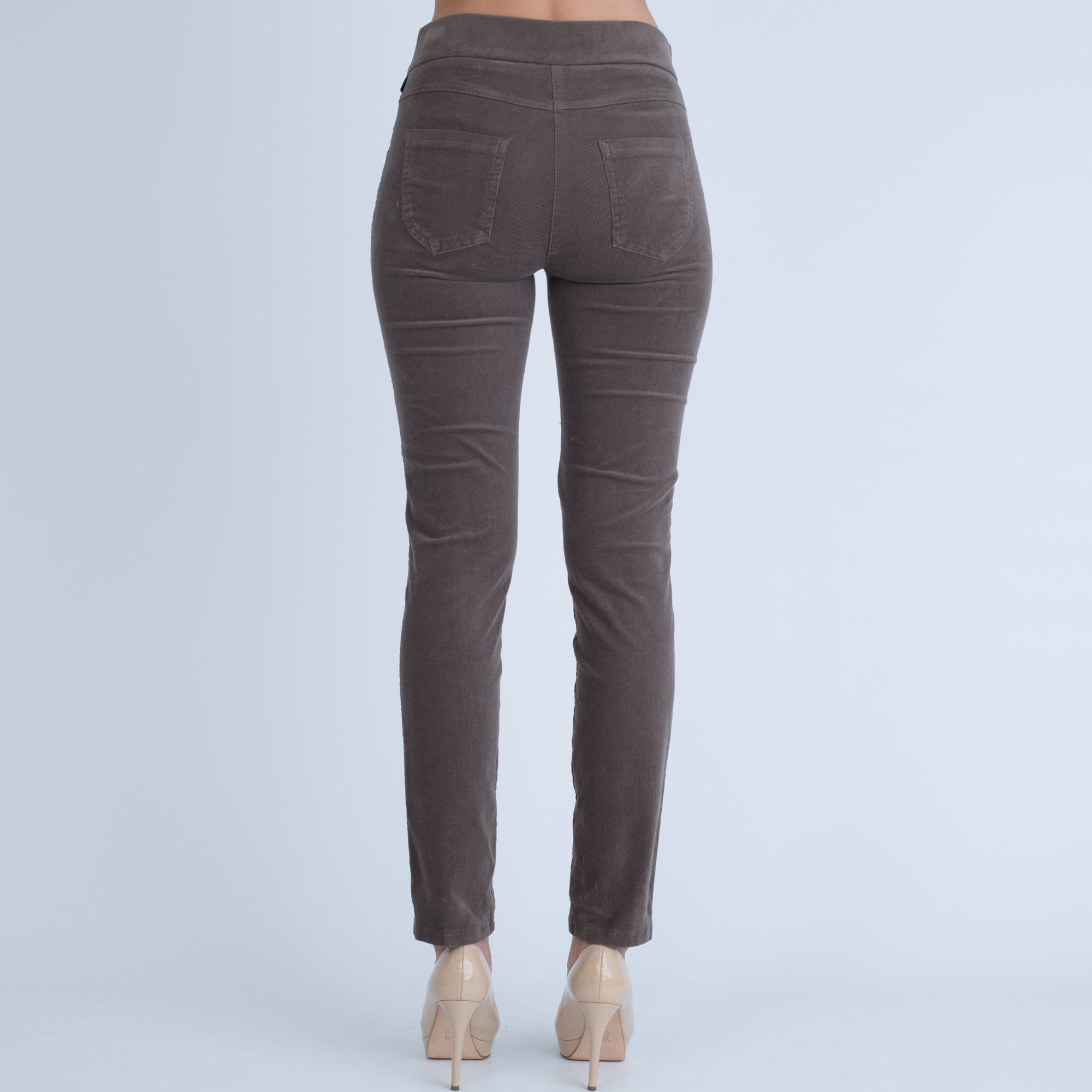 Robell Rose Cord Skinny Leg Trouser 78Cm Taupe 17