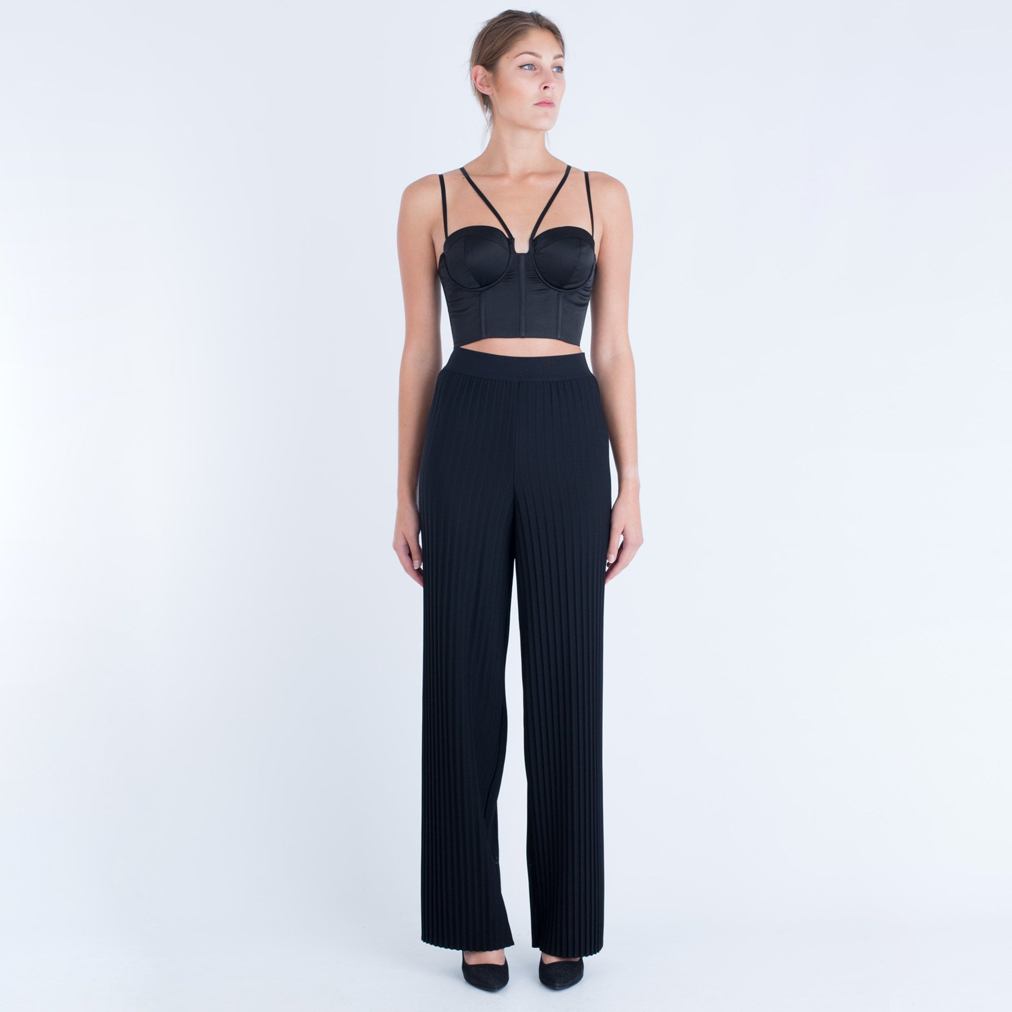 Camelot Pleat Pull On Trouser Black