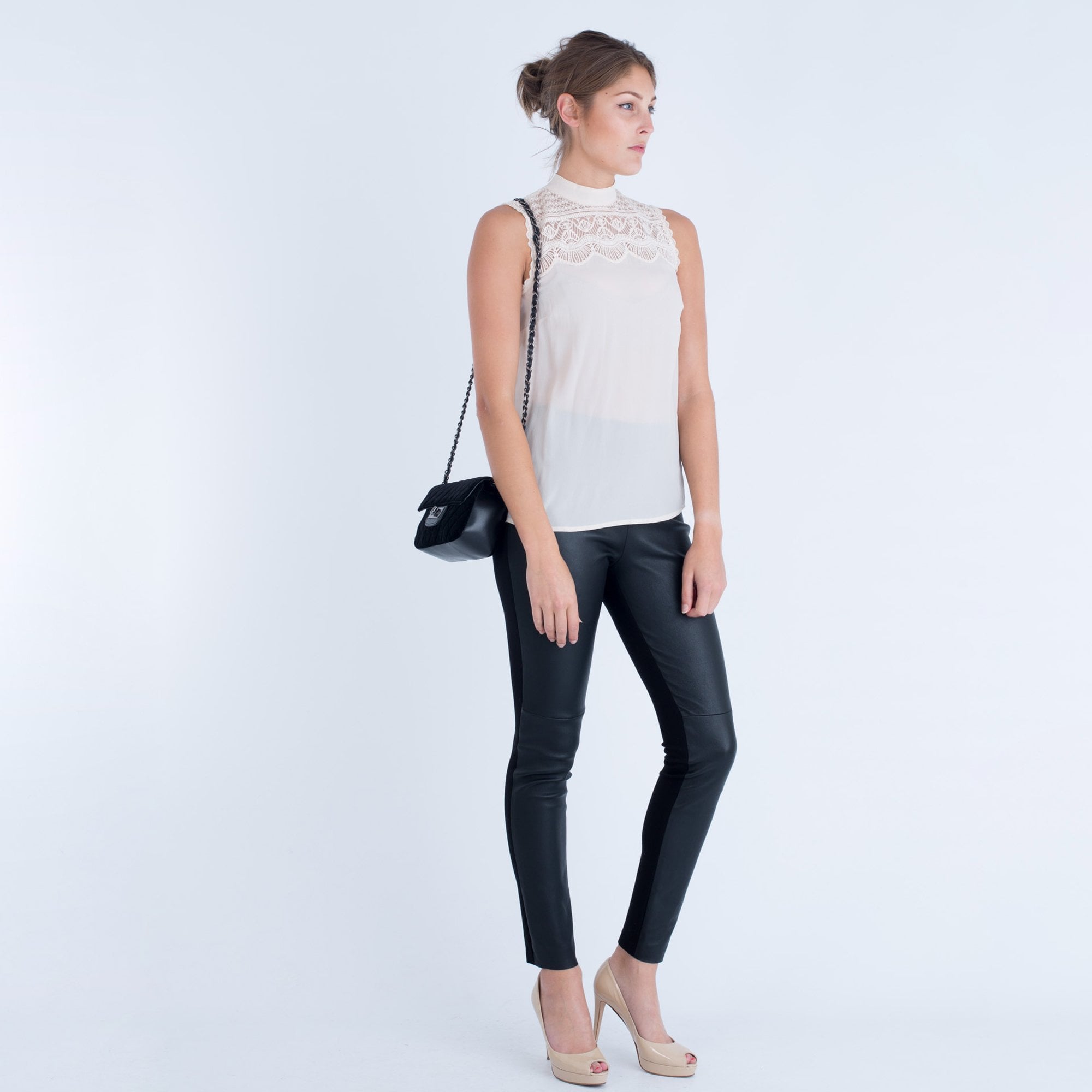 Rosemunde Firenze Lace Top Sleeveless Blouse Cream