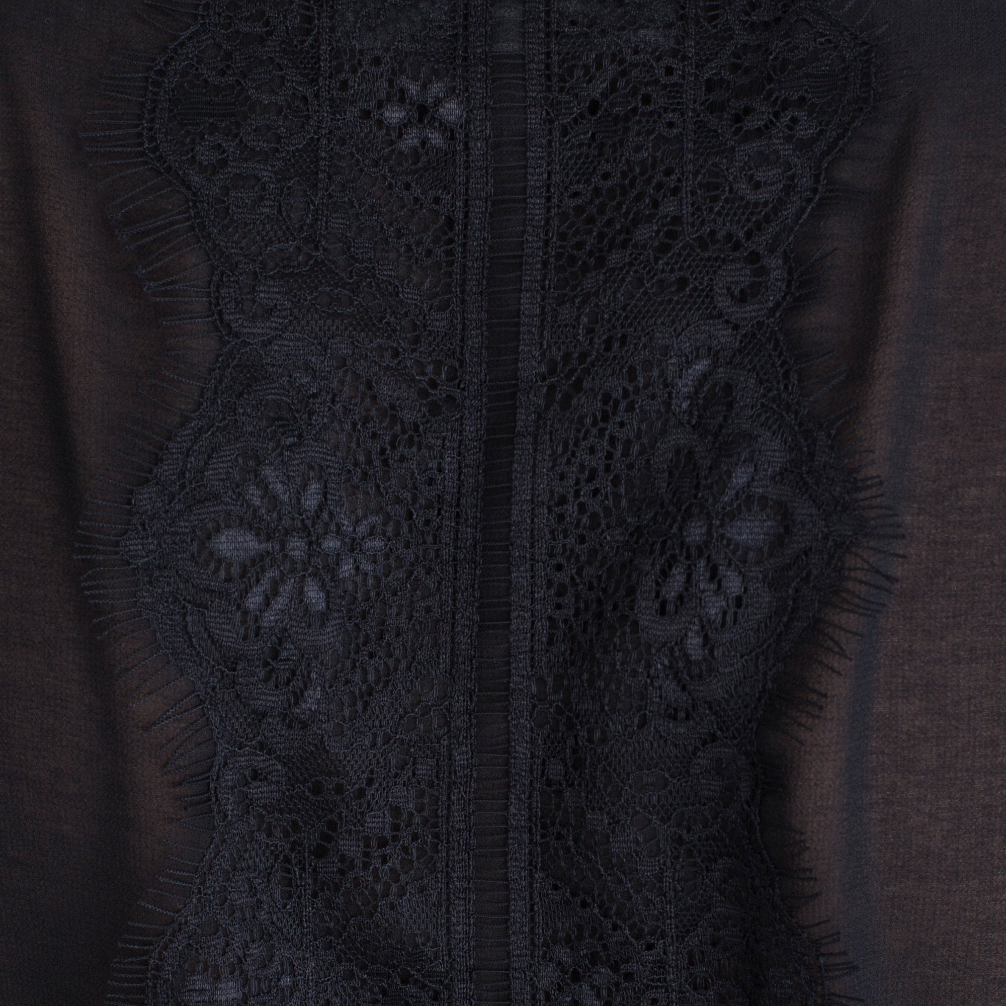 Rosemunde Centre Lace Panel Blouse Black