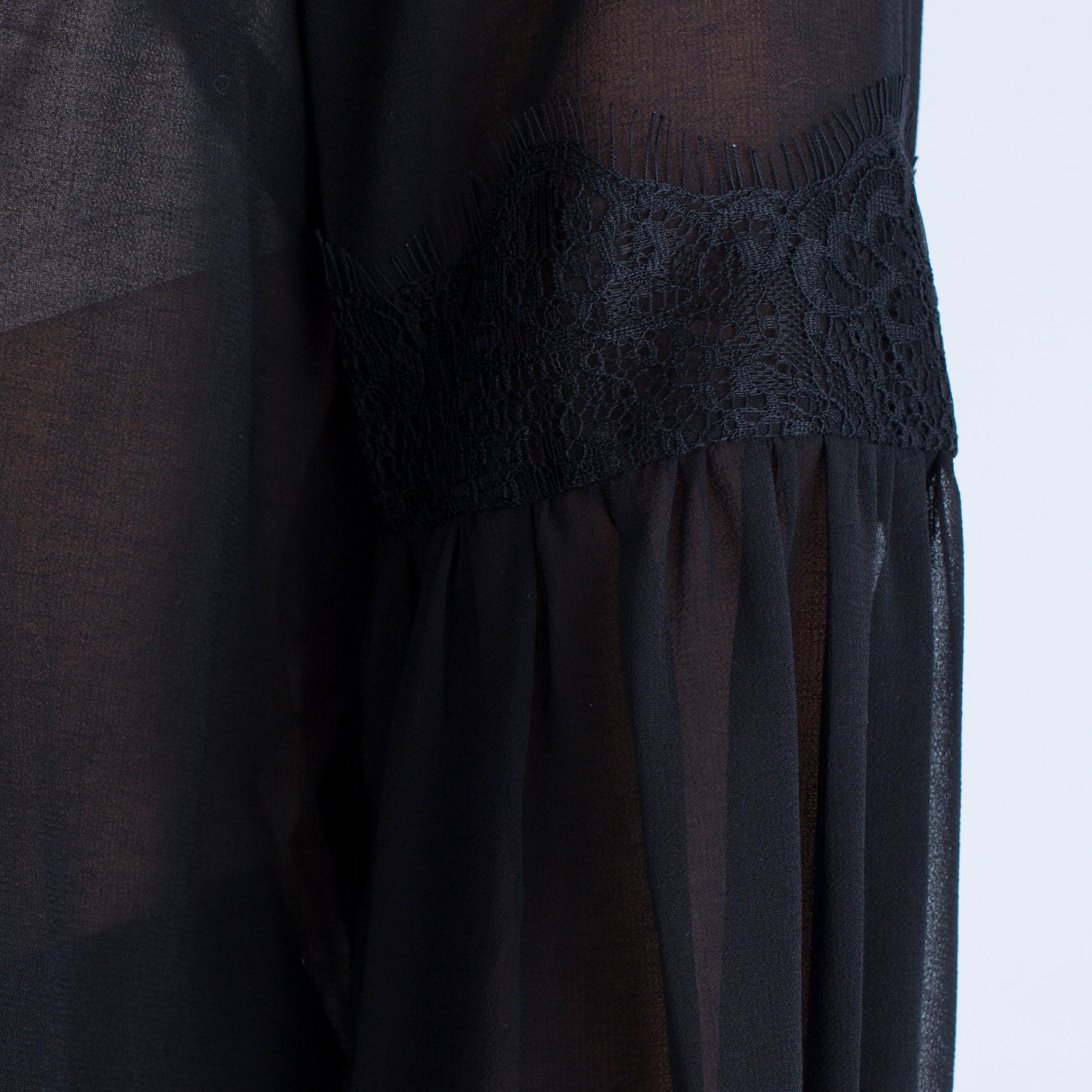 Rosemunde Centre Lace Panel Blouse Black