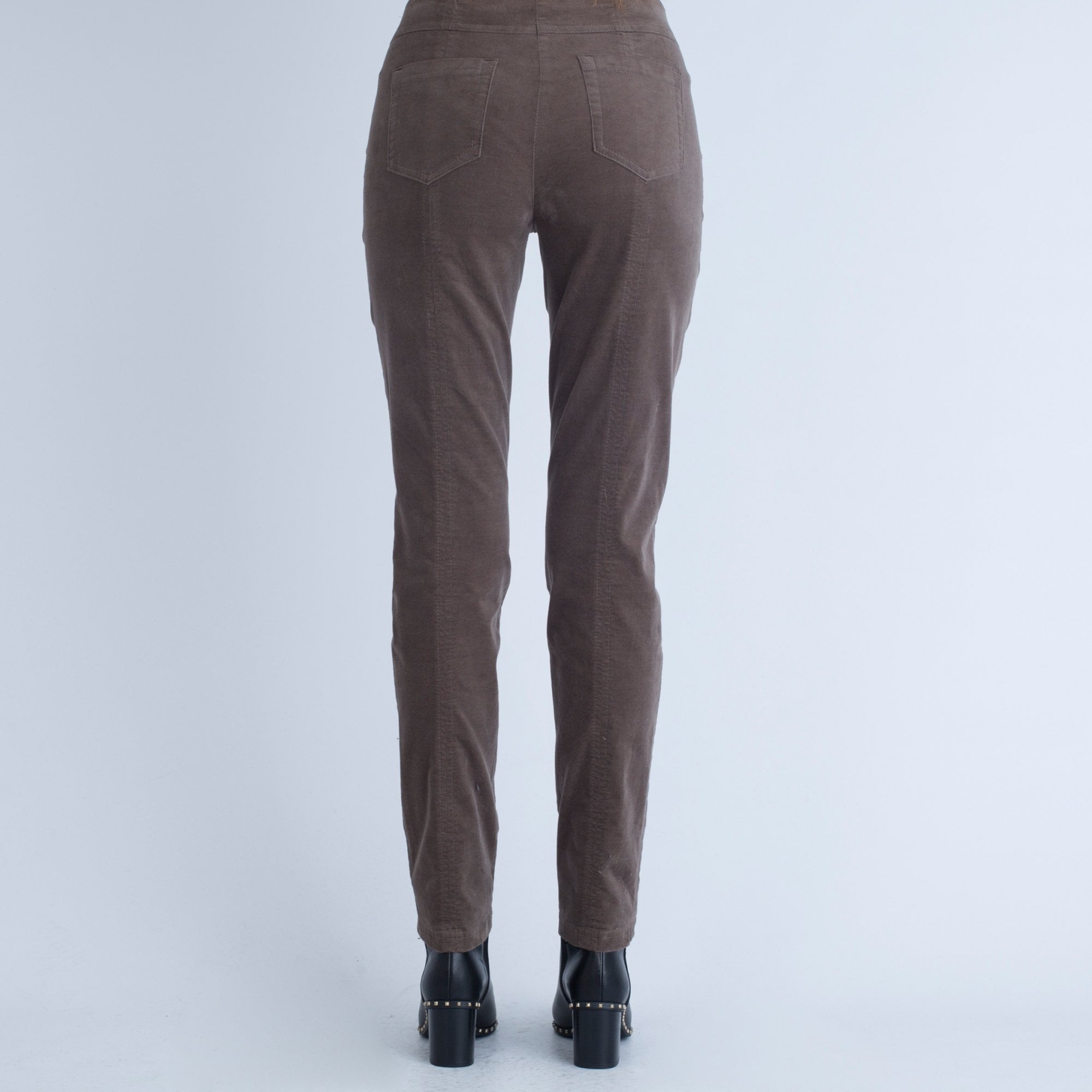 Robell Bella Velvet Trouser 78cm Taupe 17
