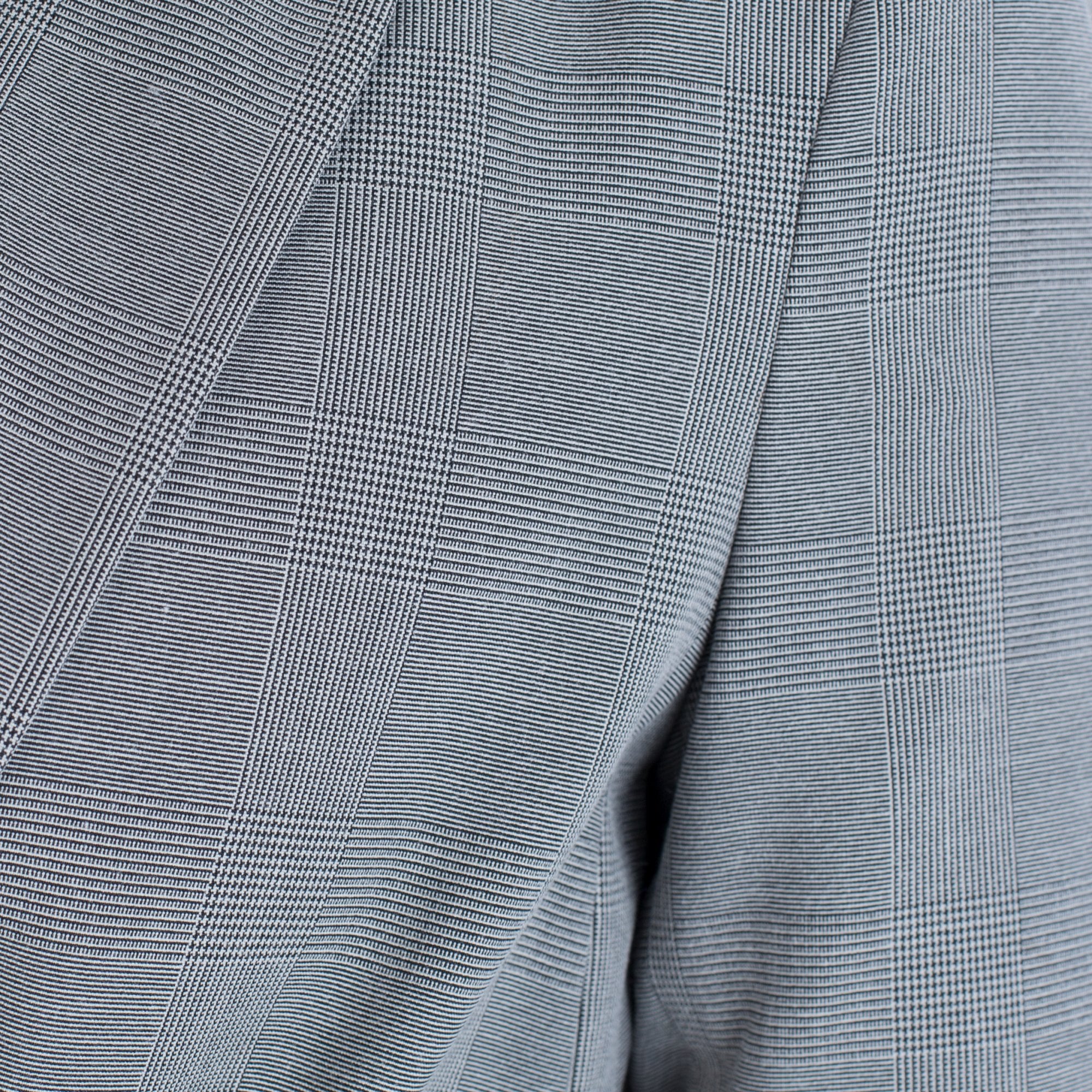 In Wear Long Down Button Check Blazer Light Grey