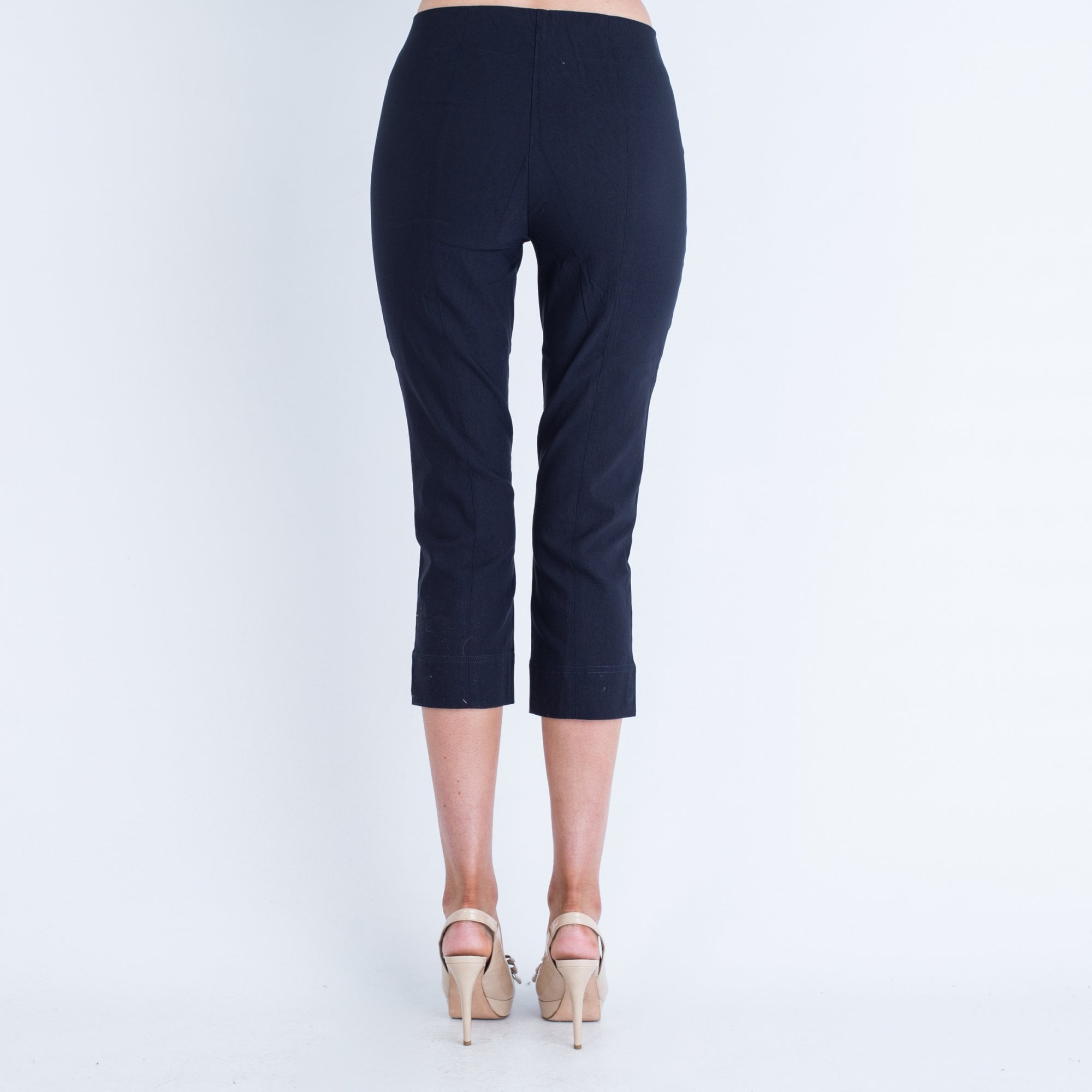 Simclan Cropped Pull On Trouser Navy 1974-042