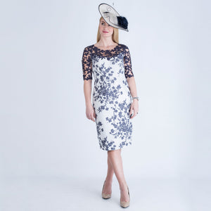 knee length dresses for ladies John Charles 29079 Navy main image 1