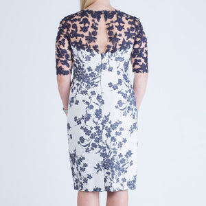 John Charles Floral Dress with Lace Mesh Detailed Top Navy/Cream –  SisterOnlinestore