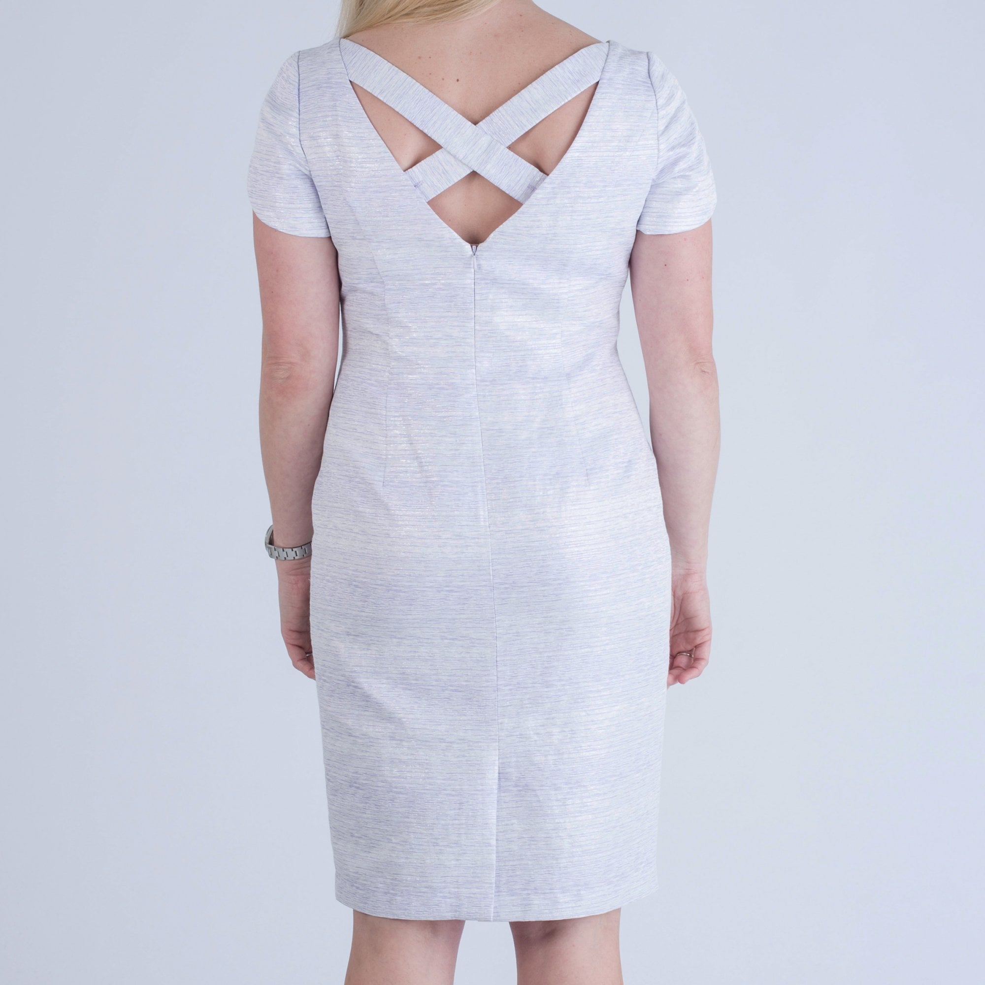 Dress Code By Veromia Cross Back Dress With Jacket Lilac/Silver