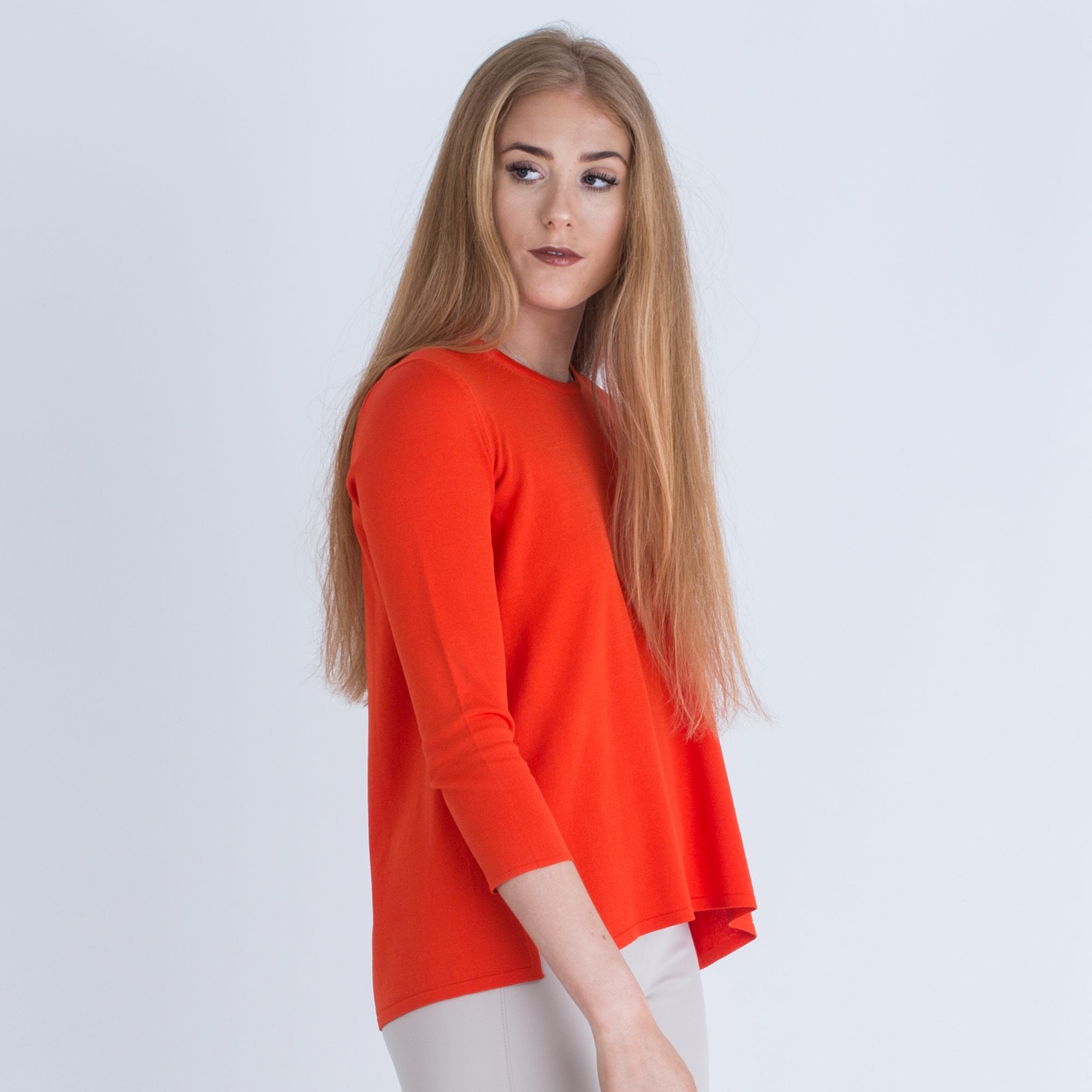 Riani Pleat Back Jumper Orange