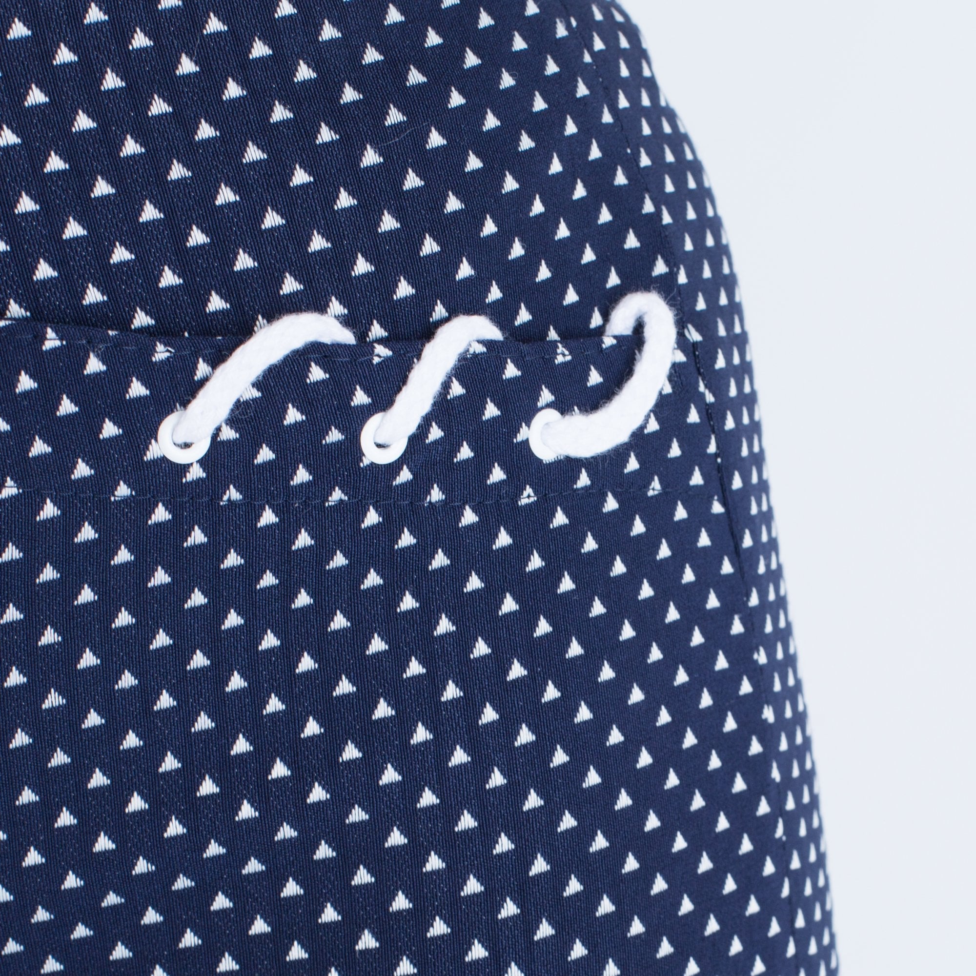 Robell Rose 09 Triangle Print Trouser Navy & White 69