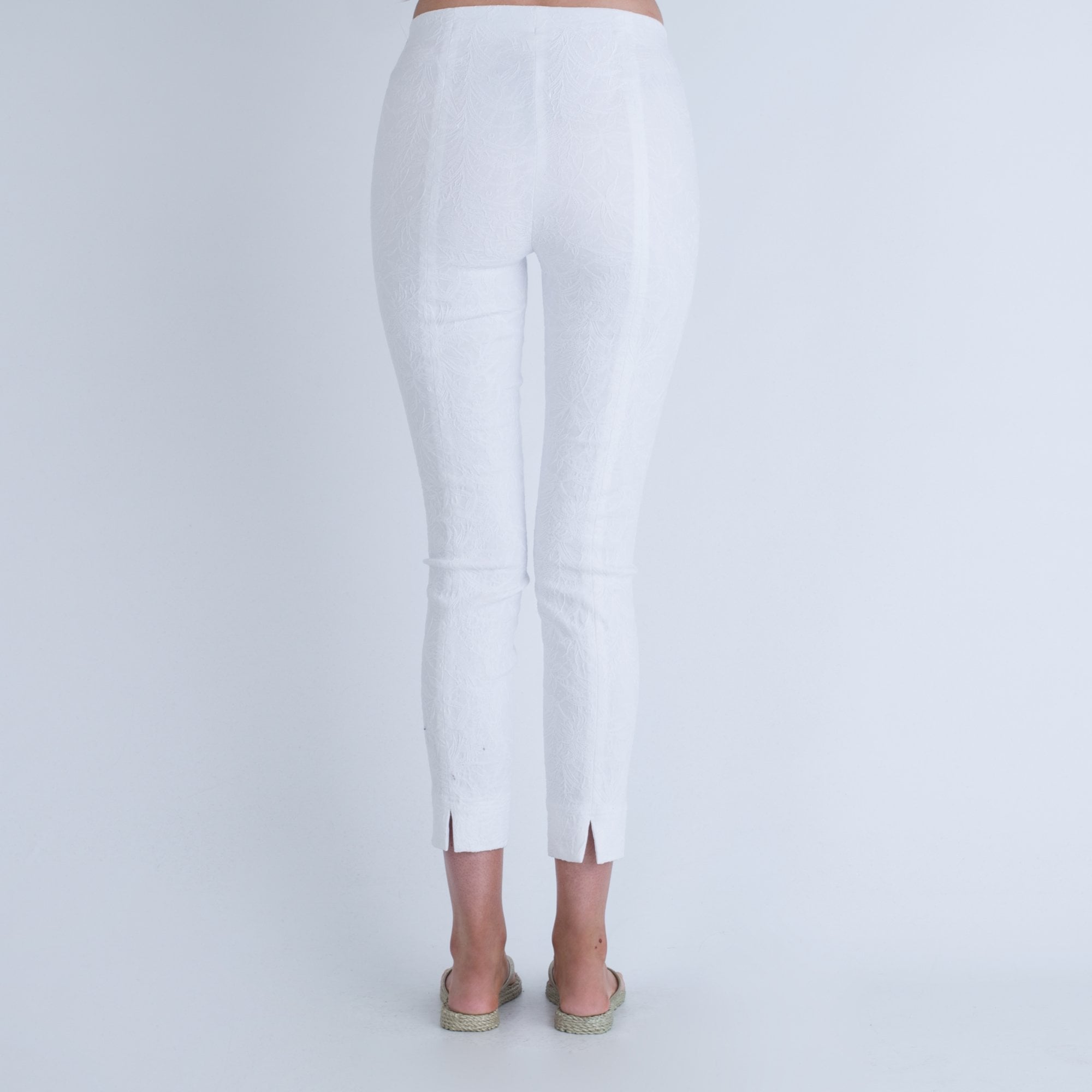 Robell Rose 09 Jacquard Trouser White