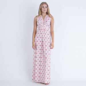 Ilse Jacobsen Nice01GF Long Sleeveless Tie Back Maxi Dress Pink/Beige SisterOnlinestore Ilse Jacobsen Nice01GF Long Sleeveless Tie Back Maxi Dress Pink/Beige SisterOnlinestore