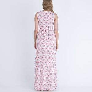ilse jacobsen maxi dress Ilse Jacobsen Nice01GF Long Sleeveless Tie Back Maxi Dress Pink/Beige –  SisterOnlinestore