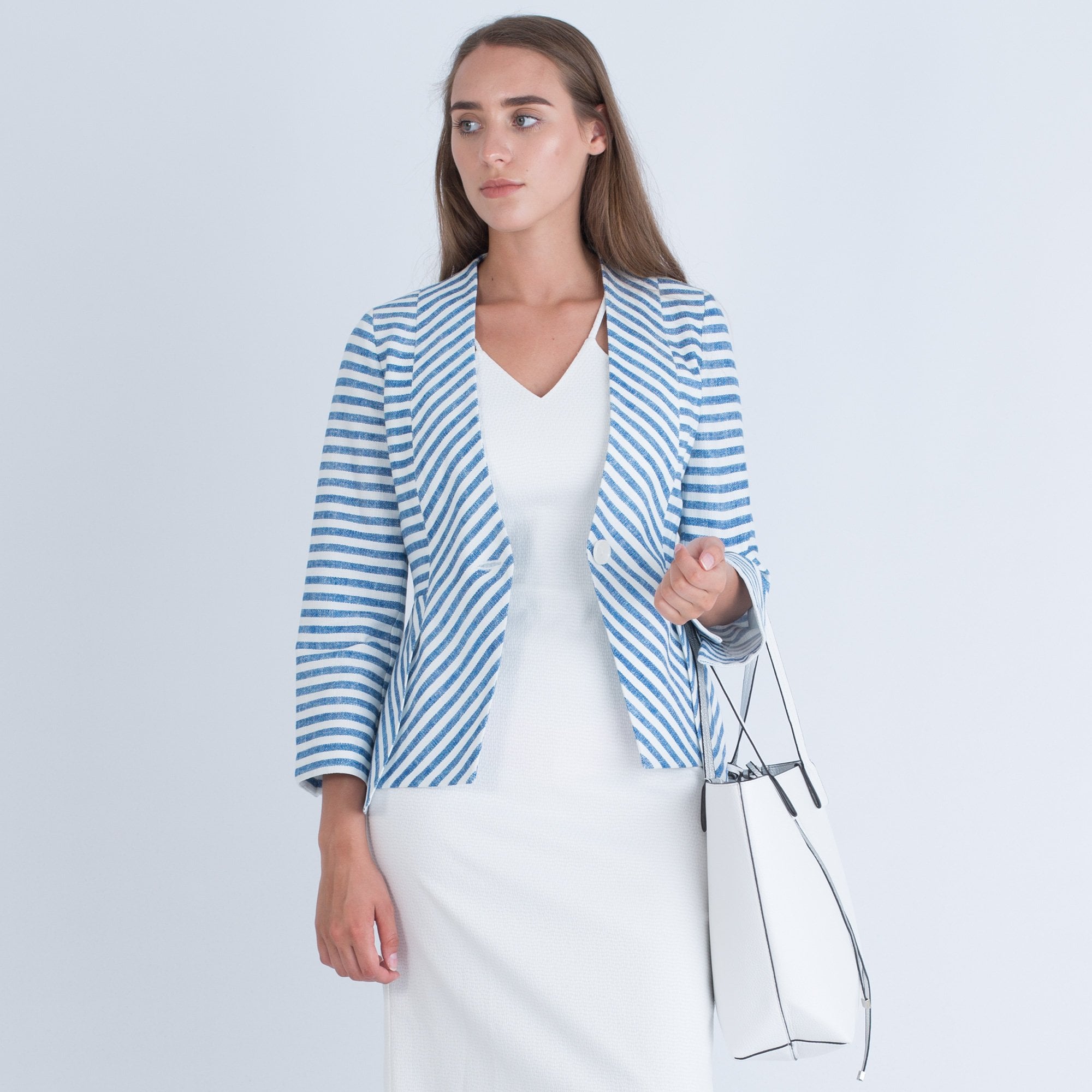 Camelot Blue & Cream Stripe Jacket
