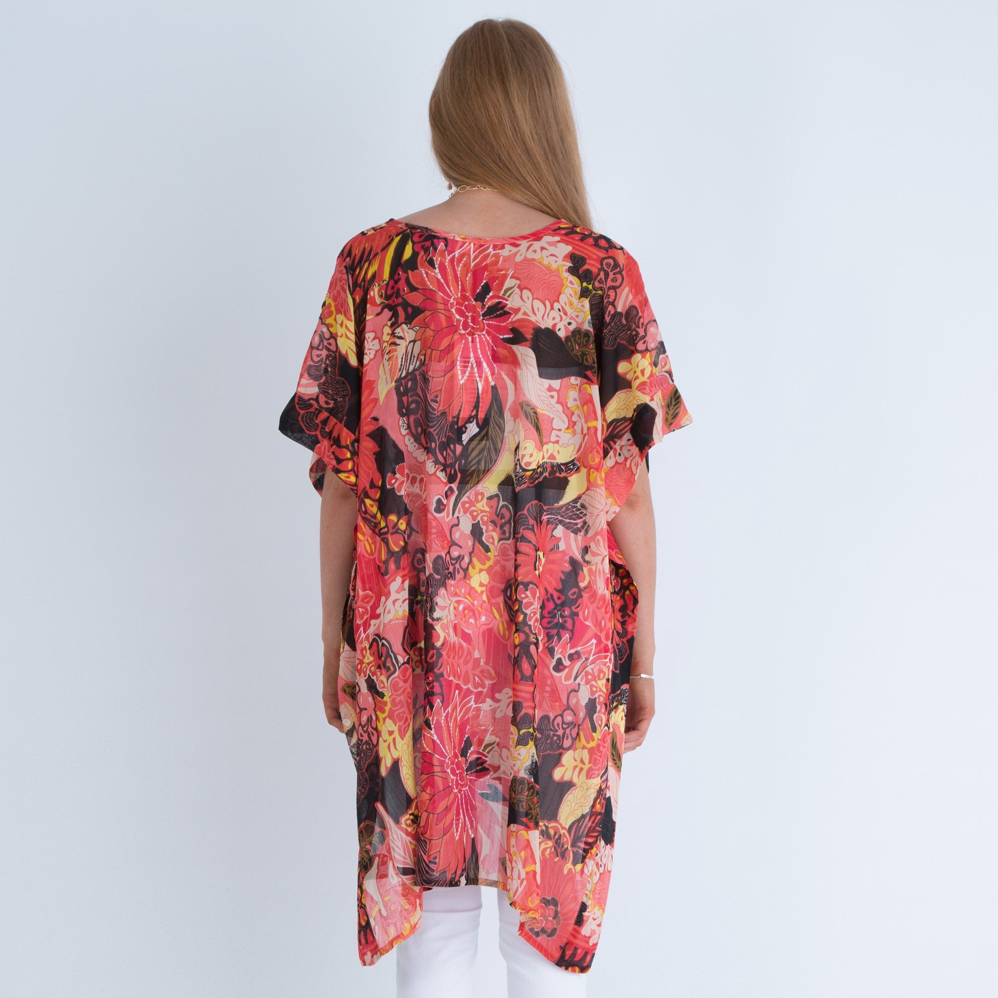Masai Helda Oversize Kaftan Tunic Orange/Multi