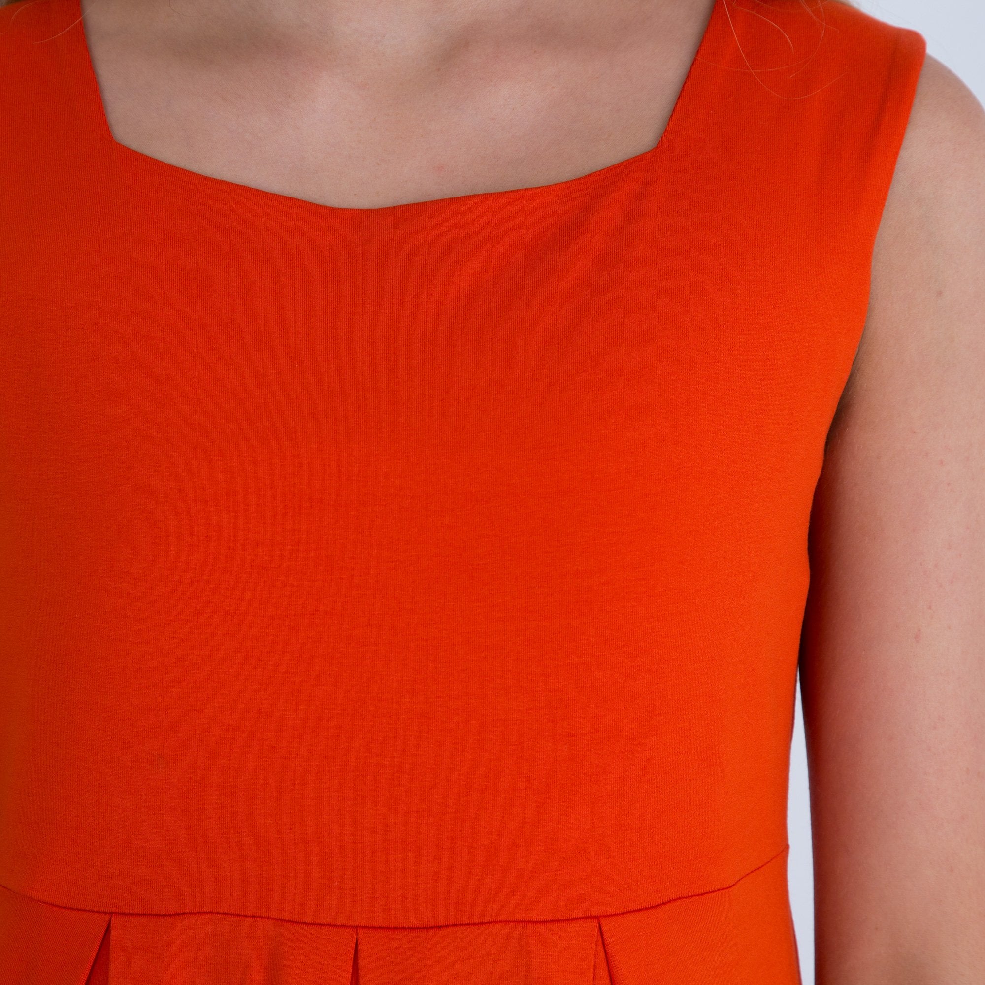 Masai Hadas Square Neck Sleeveless Jersey Dress Orange