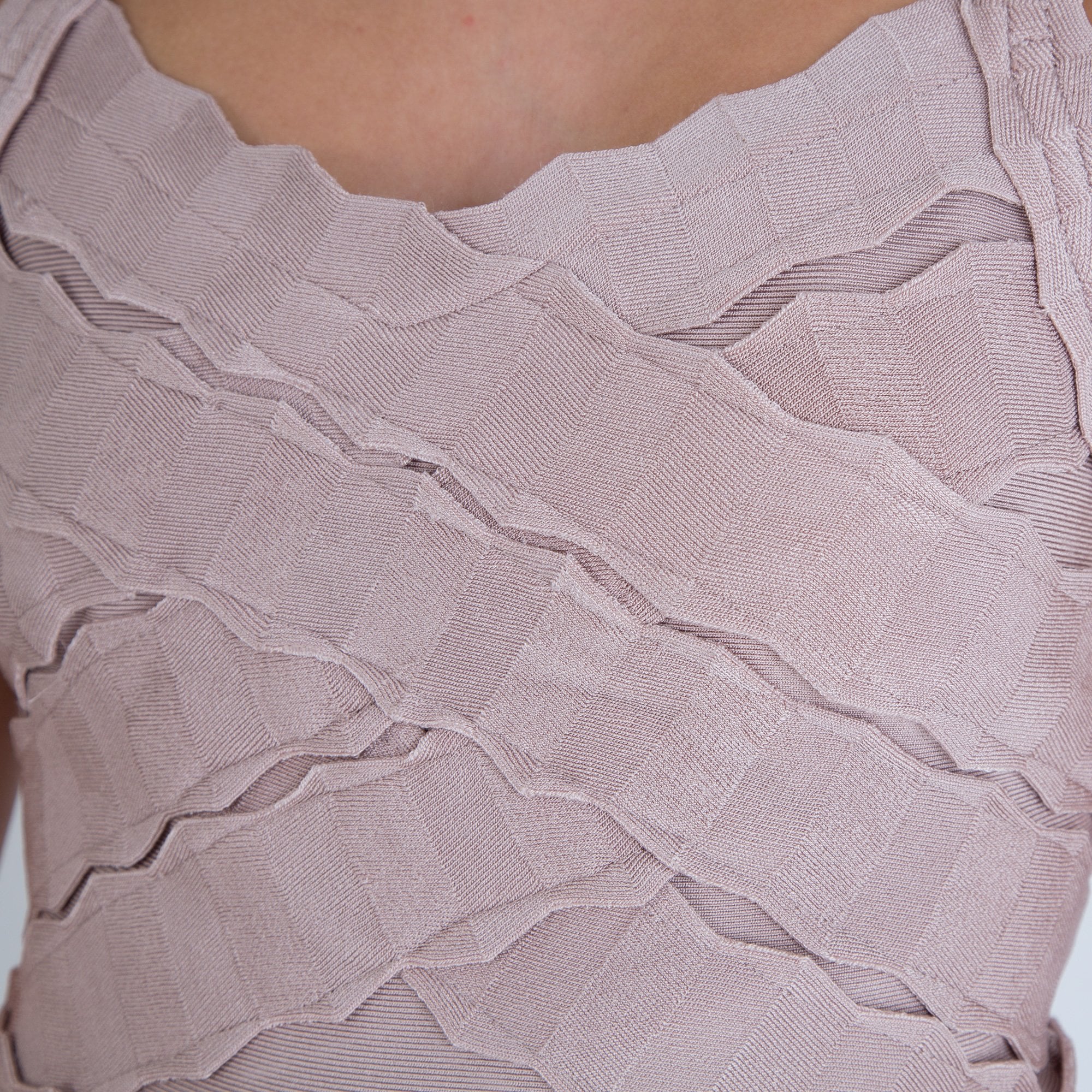 Forever Unique Ascari Bandage Bodycon Midi Dress Nude