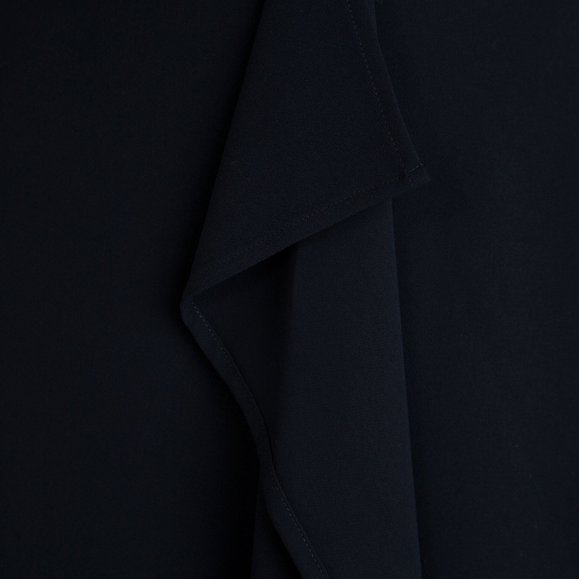 Crea Concept Black Waterfall Front Crepe Long Skirt