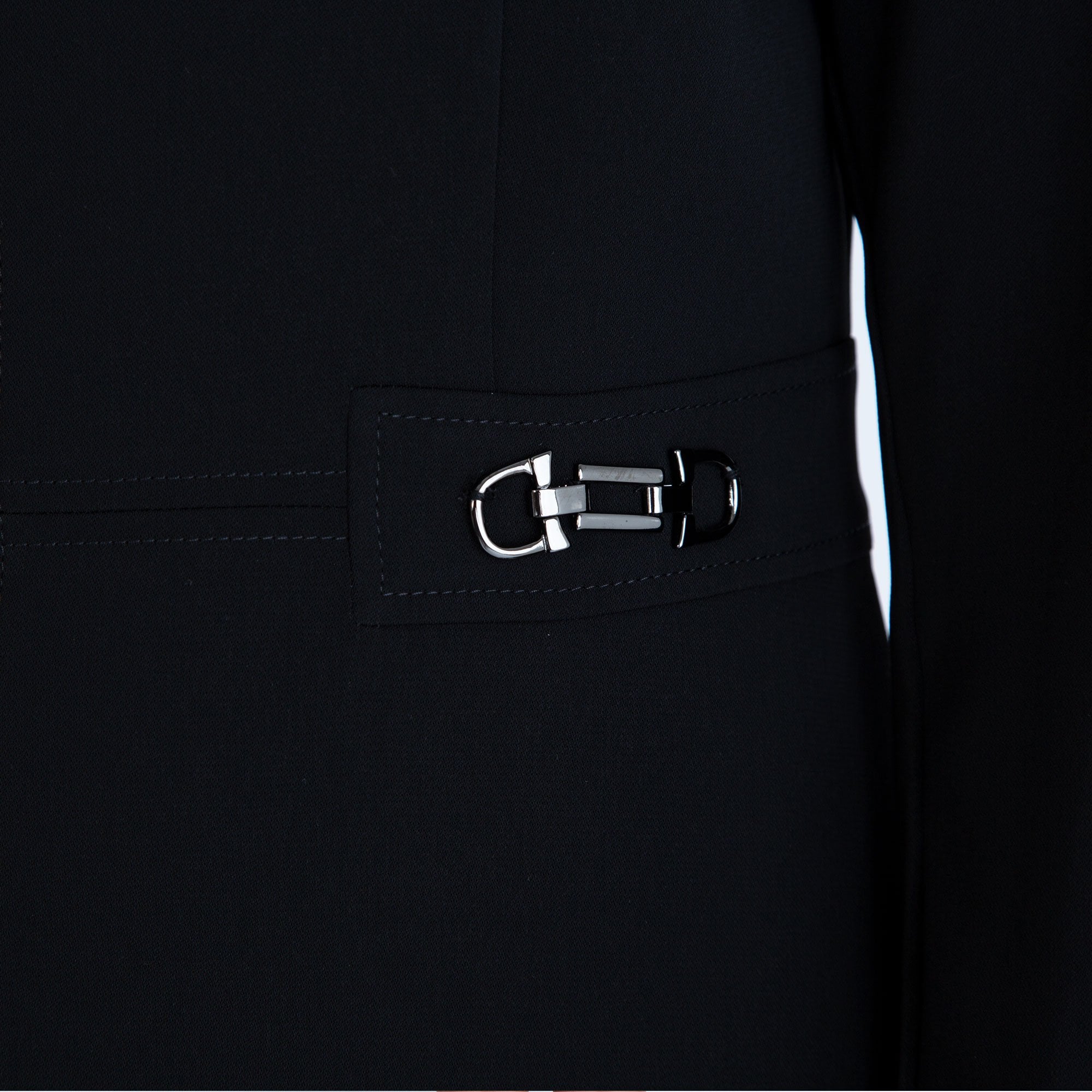 Marie Mero Long Sleeve Dress With Bit Detail On Pocket Black