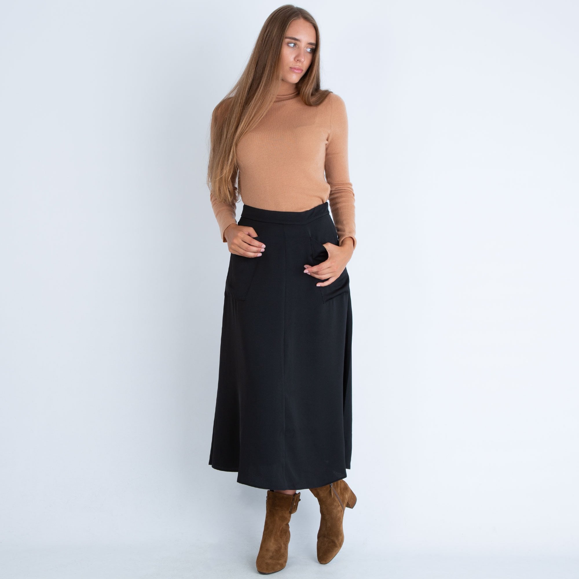 Ilse Jacobsen Aide07 Long Skirt Black